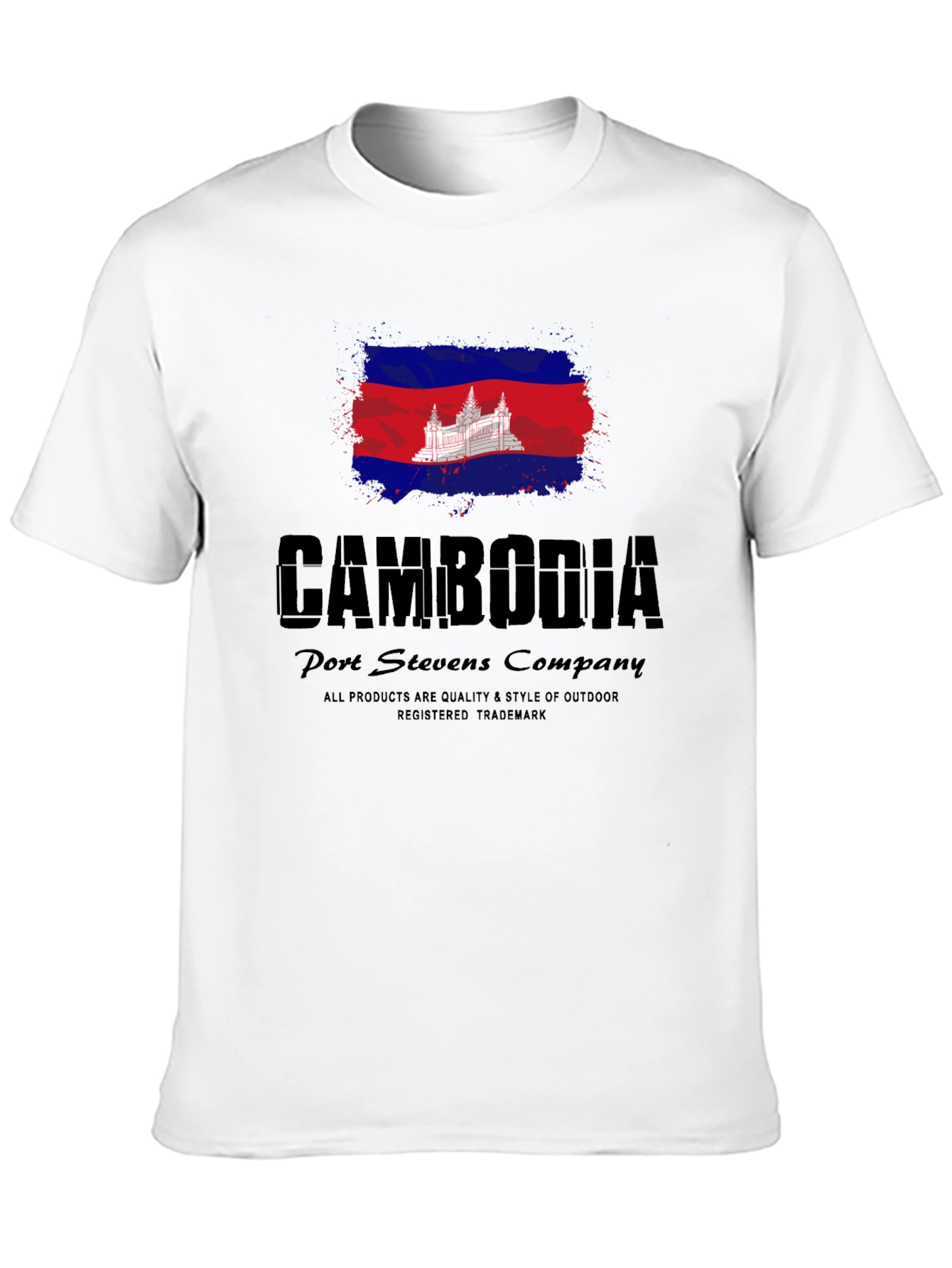 Cambodia Flag Graphic T-Shirt