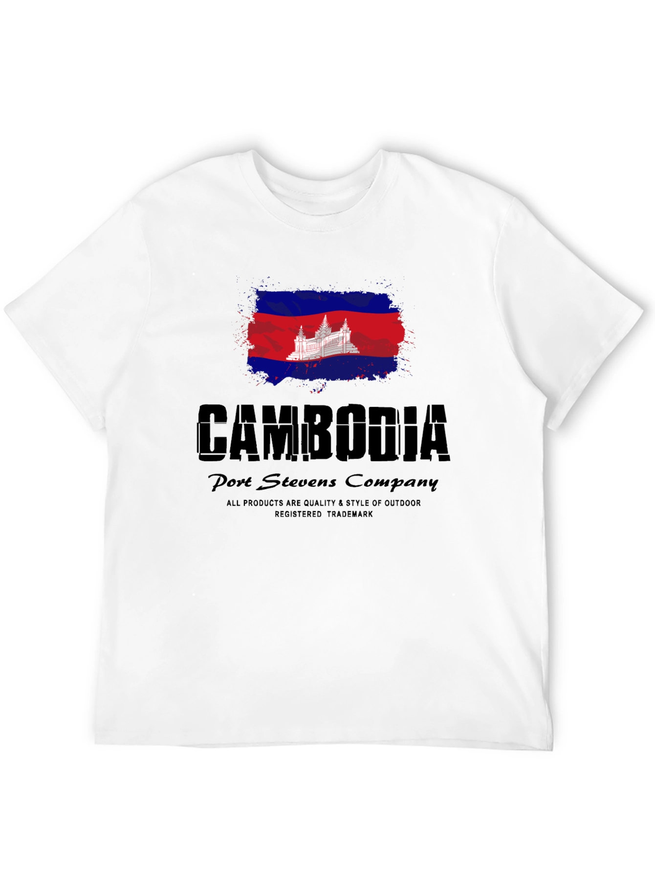 Cambodia Flag Graphic T-Shirt