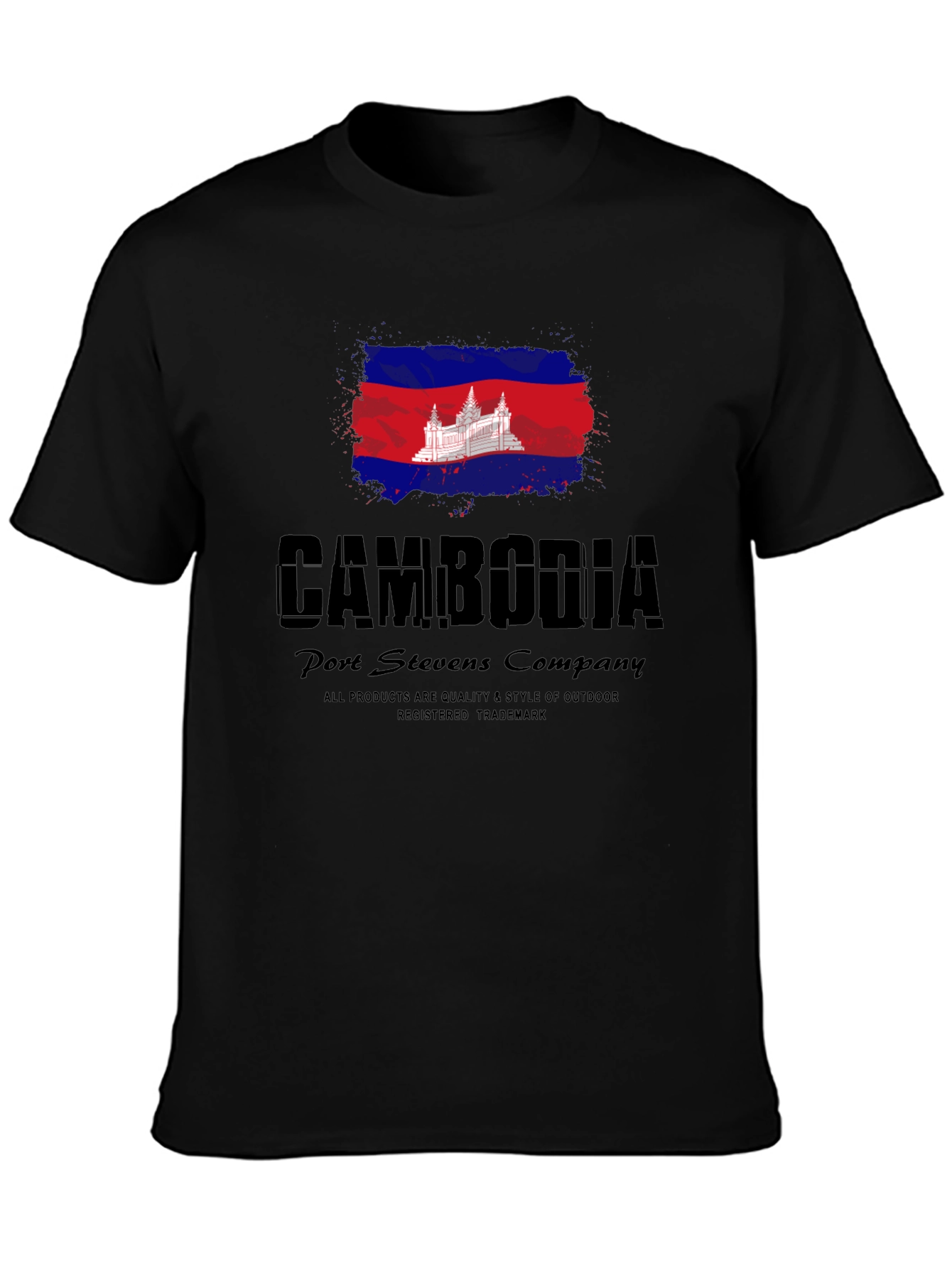 Cambodia Flag Graphic T-Shirt