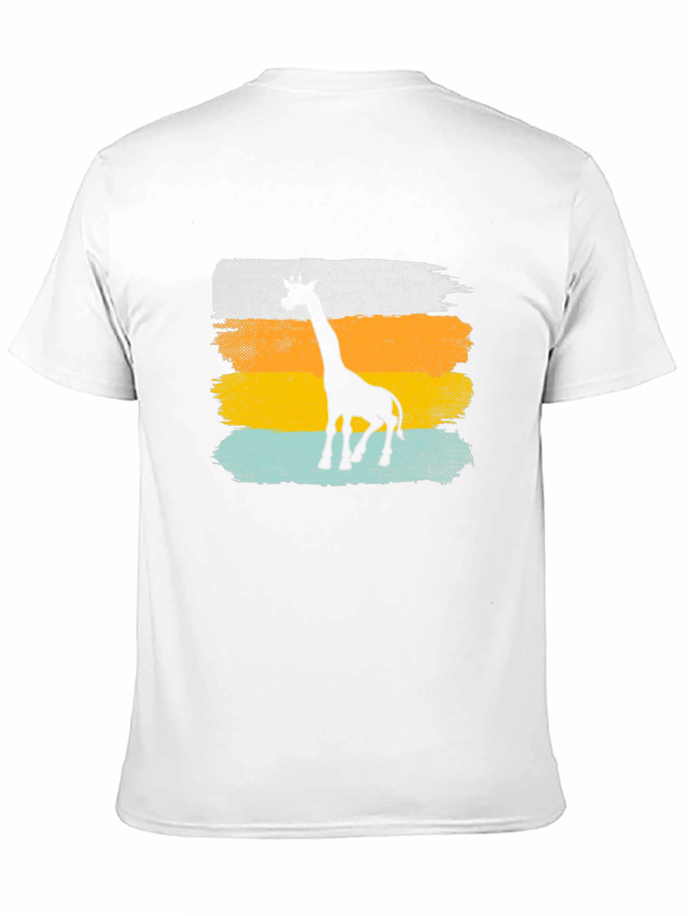 Giraffe Silhouette Graphic Tee - Casual Black T-Shirt