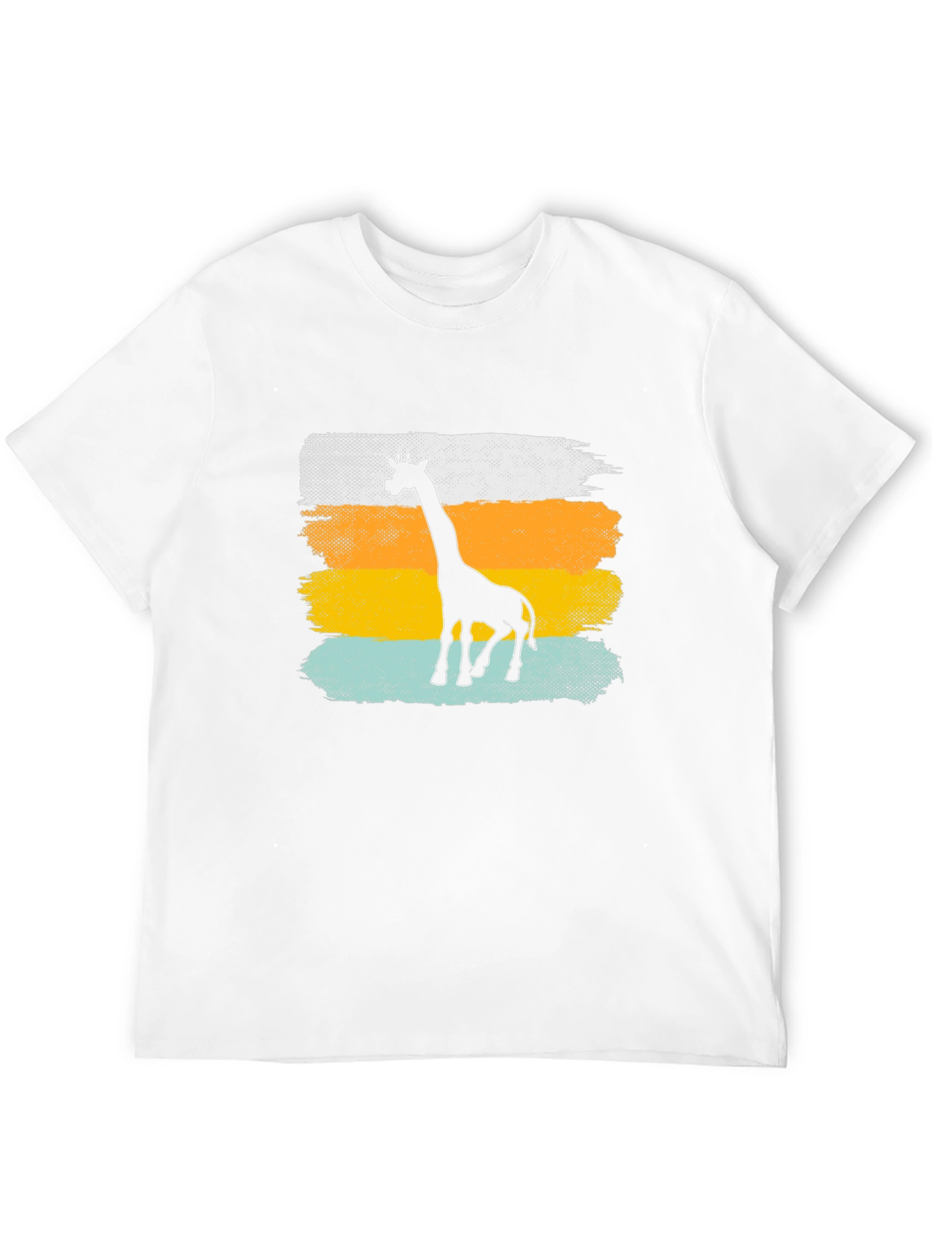 Giraffe Silhouette Graphic Tee - Casual Black T-Shirt