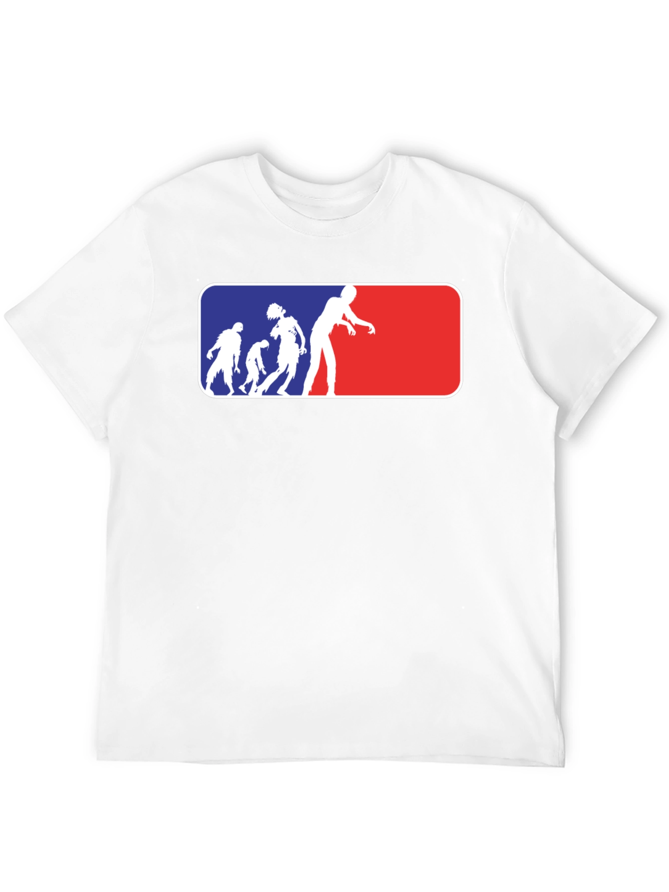 Zombie Evolution T-Shirt - Blue and Red Design