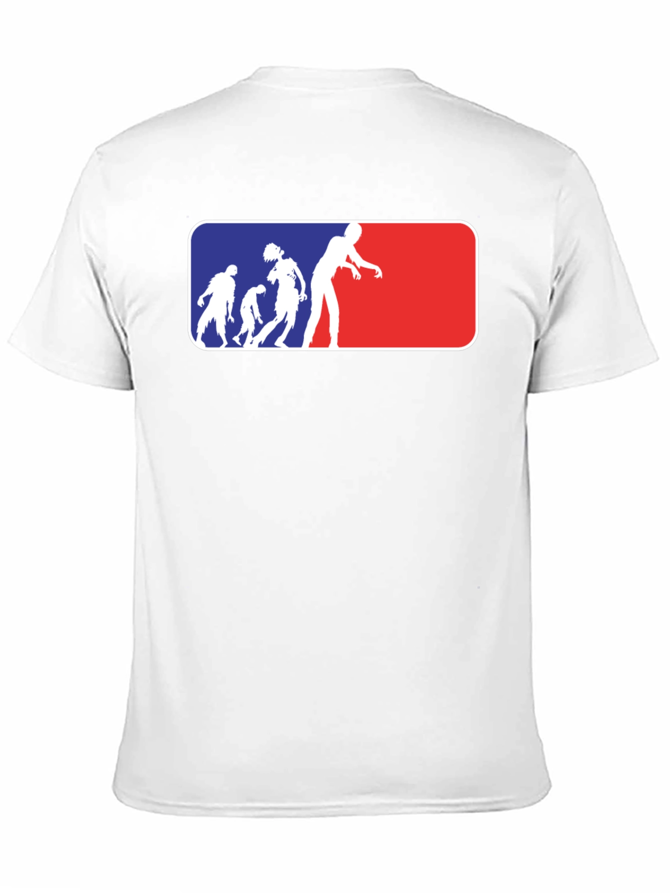 Zombie Evolution T-Shirt - Blue and Red Design