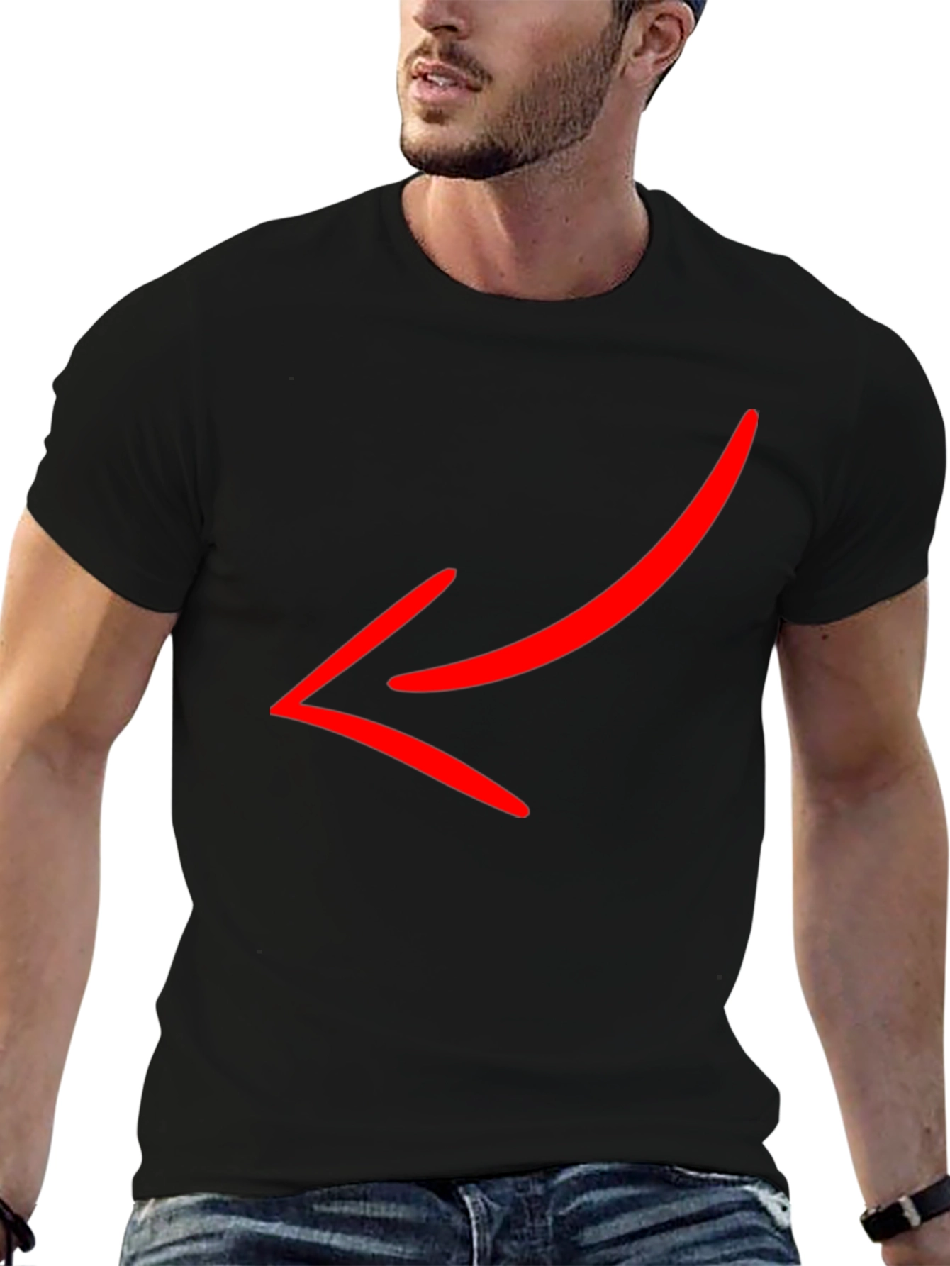 Mens Black Short Sleeve Crew Neck T-Shirt