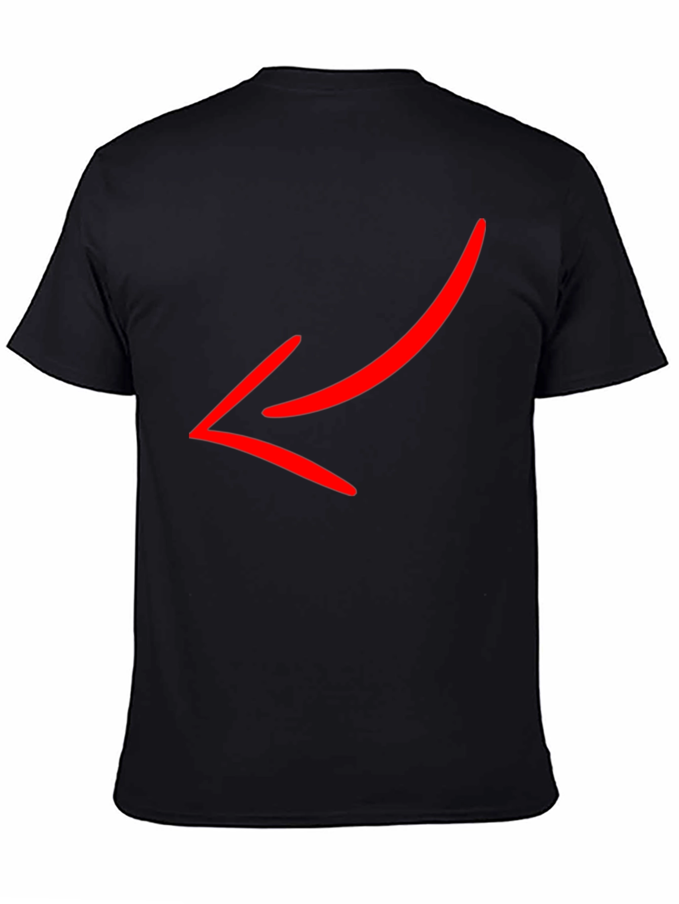 Mens Black Short Sleeve Crew Neck T-Shirt