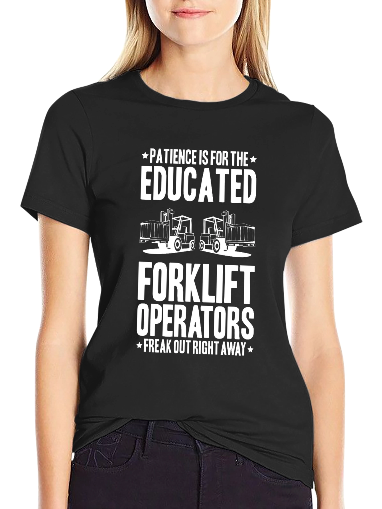 Educated Forklift Operator Humor T-Shirt