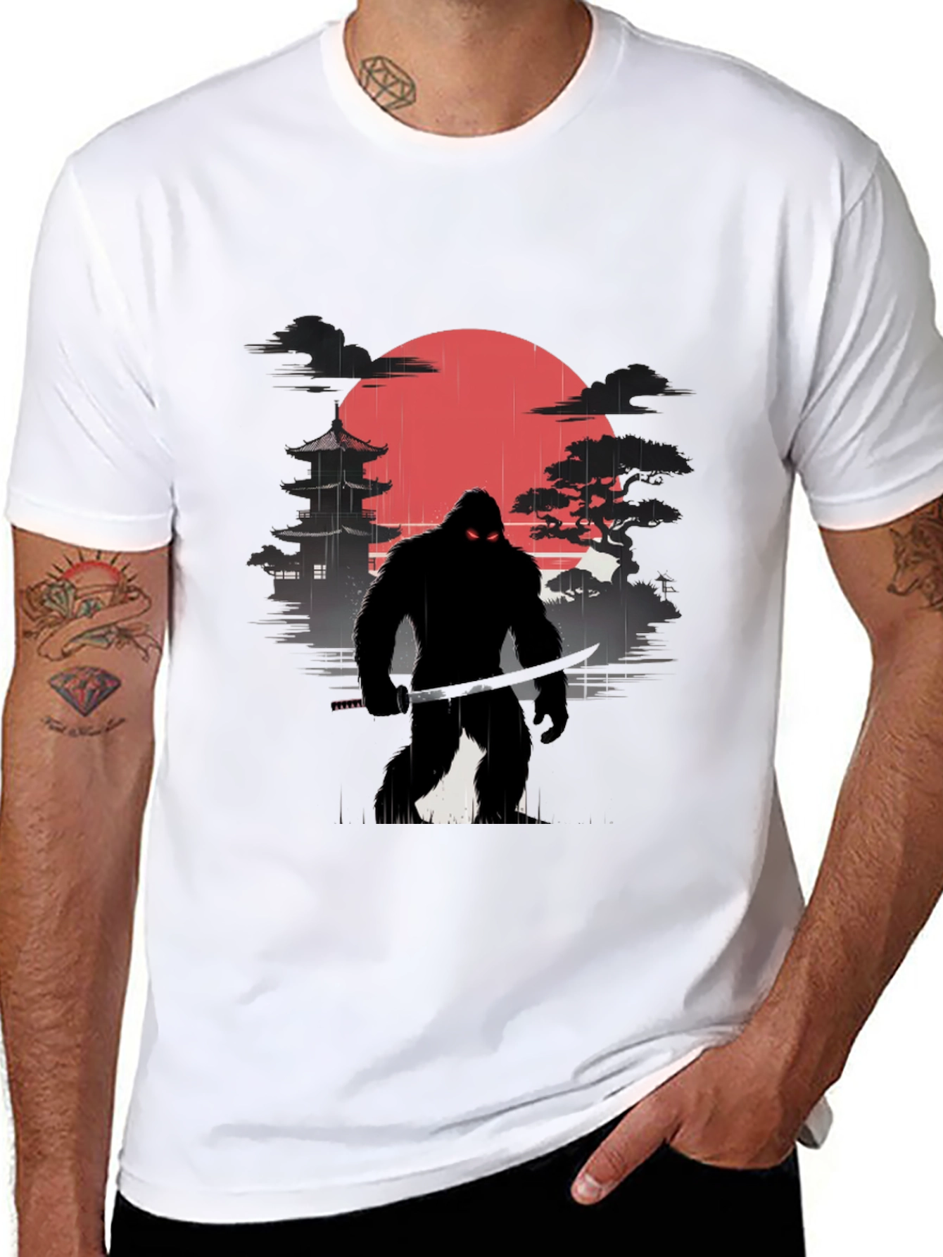 Samurai Sasquatch T-Shirt - Urban Ninja Style