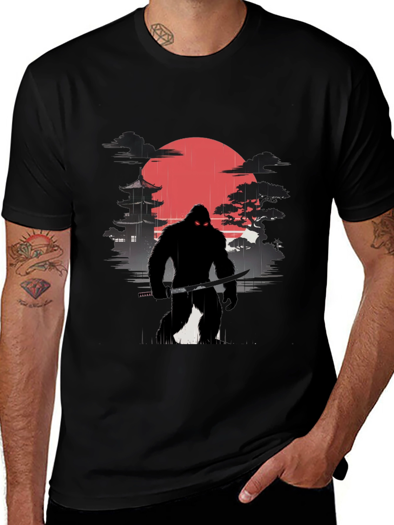 Samurai Sasquatch T-Shirt - Urban Ninja Style