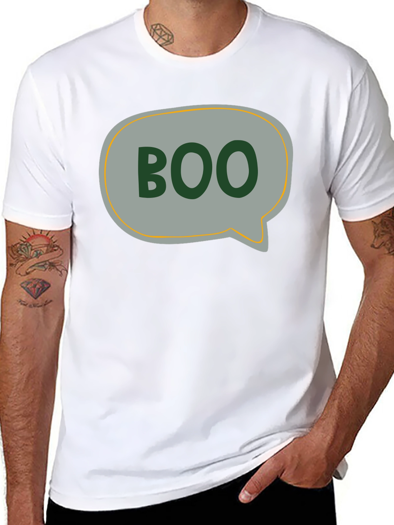 Boo Speech Bubble Graphic Tee - Halloween Style