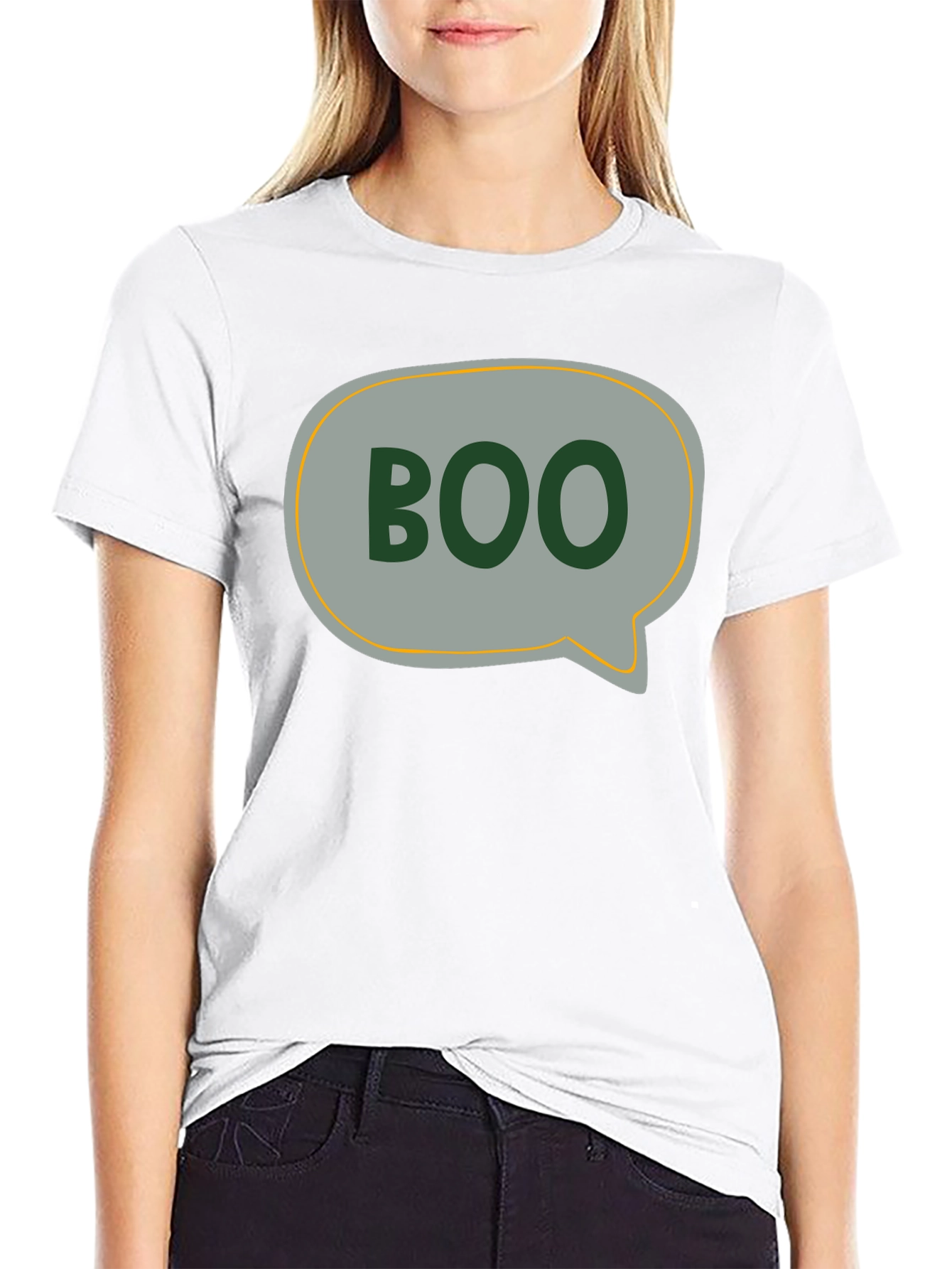 Boo Speech Bubble Graphic Tee - Halloween Style