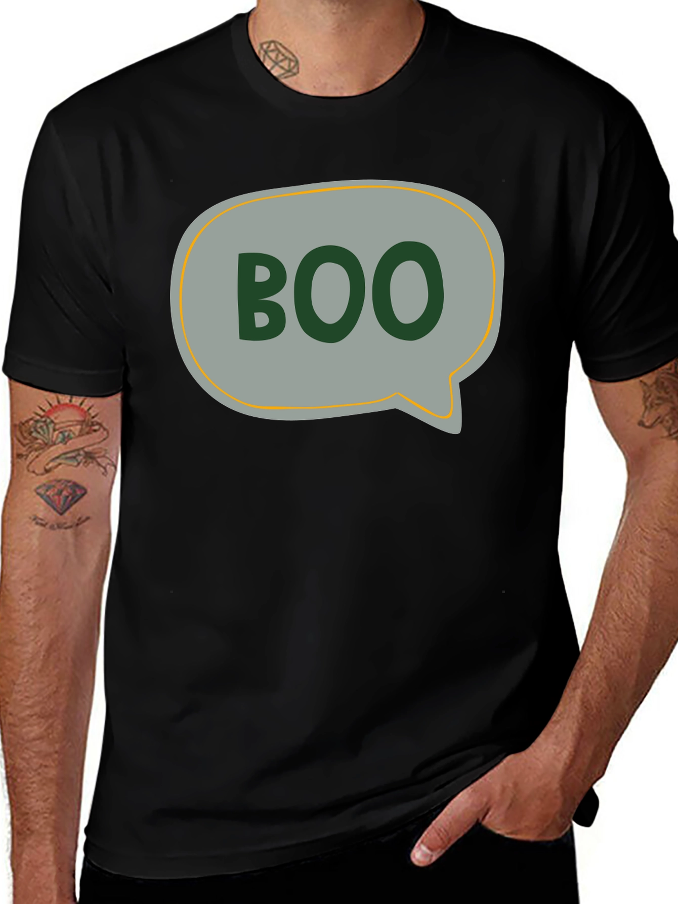 Boo Speech Bubble Graphic Tee - Halloween Style