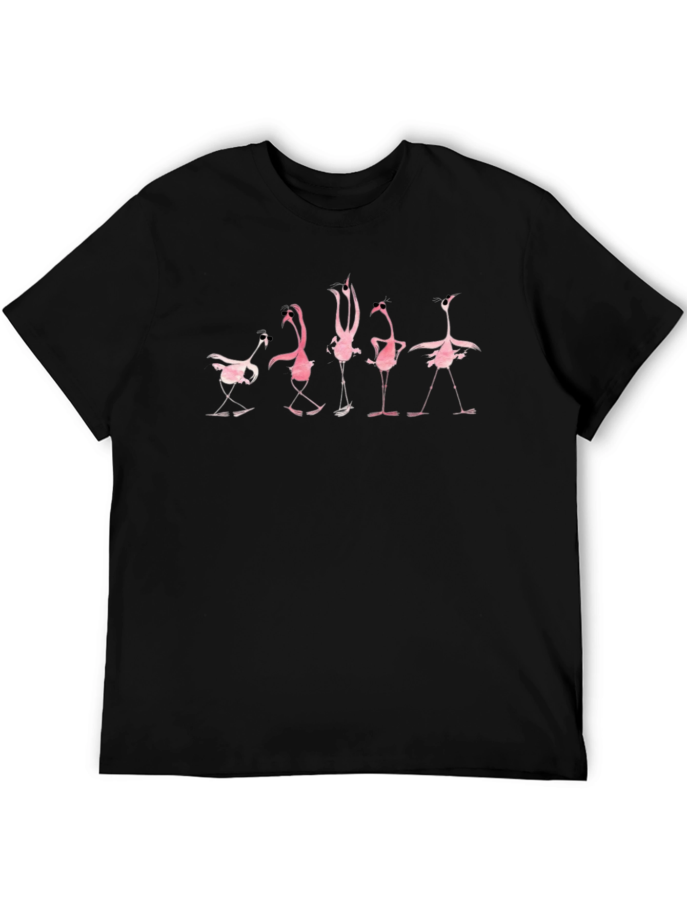 Funky Flamingo Black T-Shirt