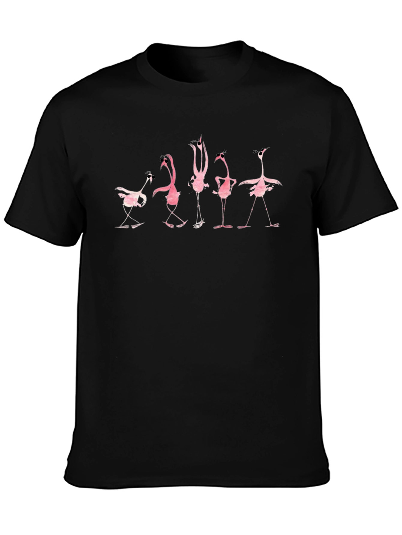 Funky Flamingo Black T-Shirt