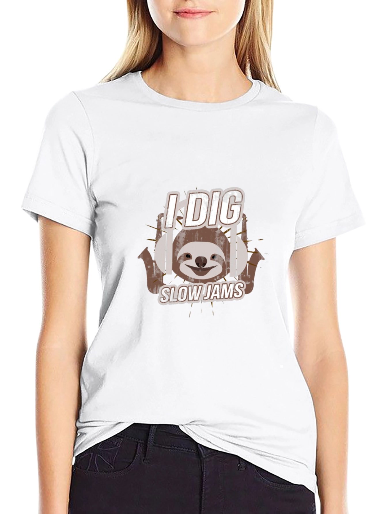 I Dig Slow Jams Sloth Graphic Tee