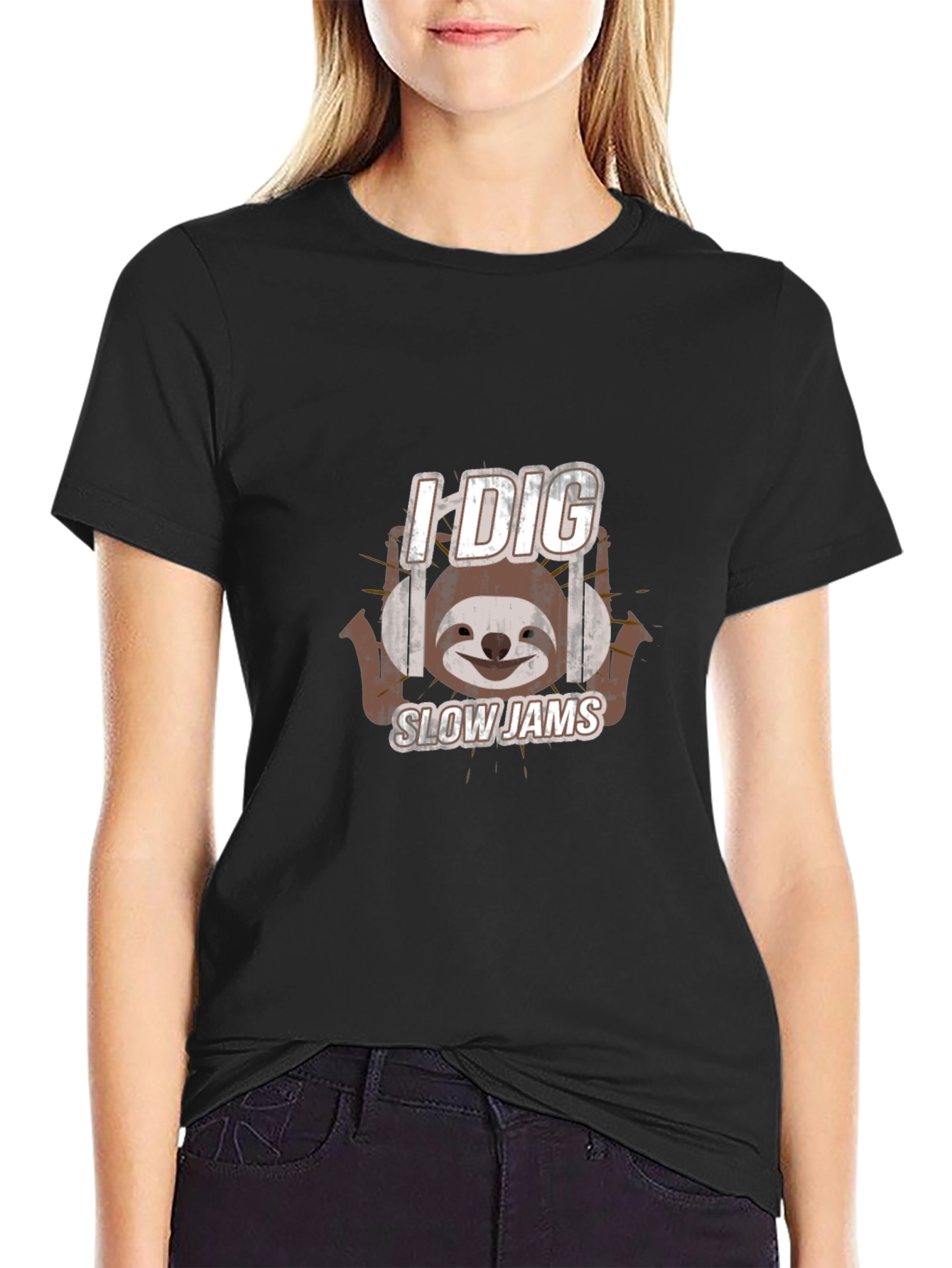 I Dig Slow Jams Sloth Graphic Tee