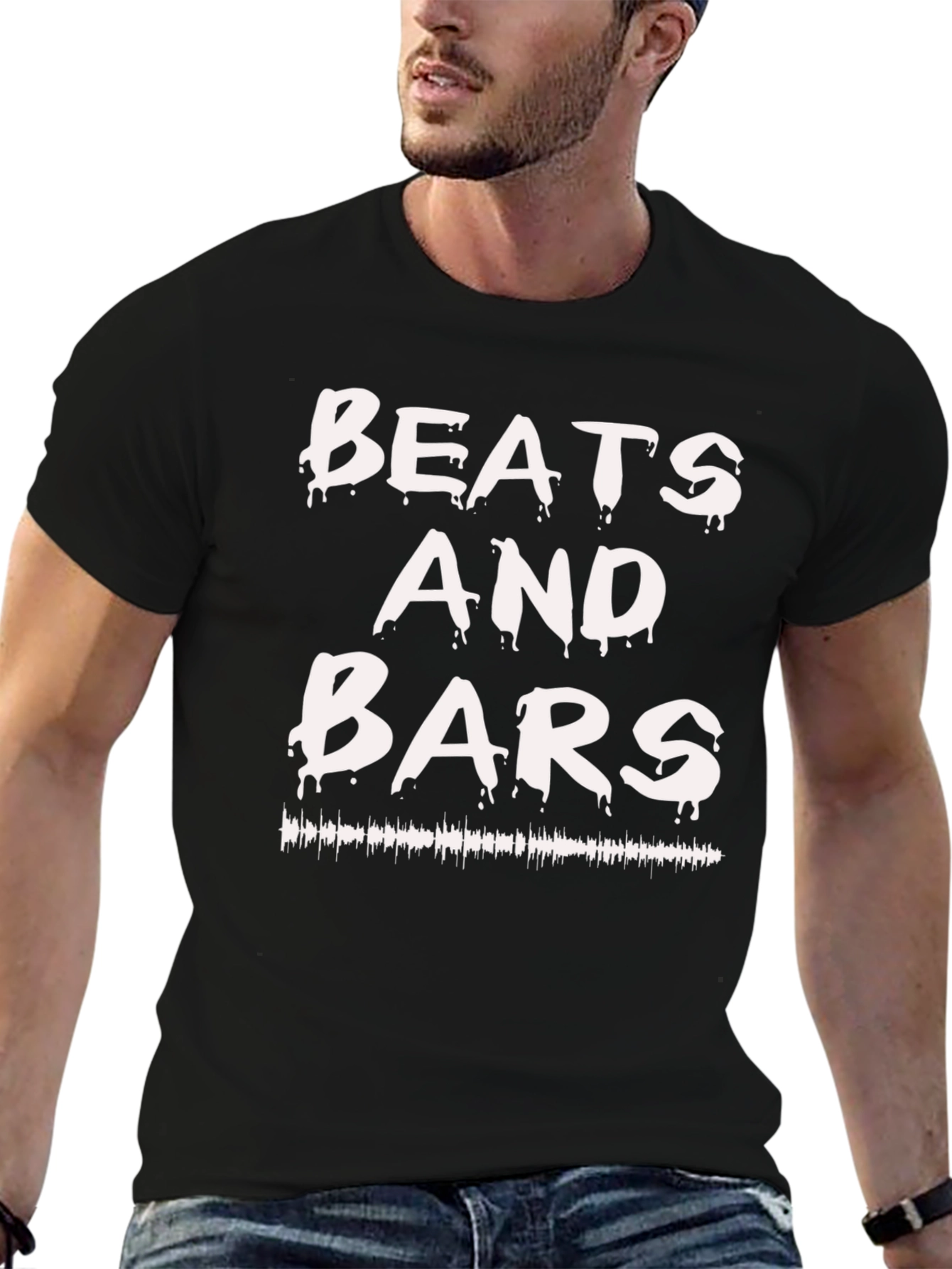 Beats and Bars Graphic Tee - Black