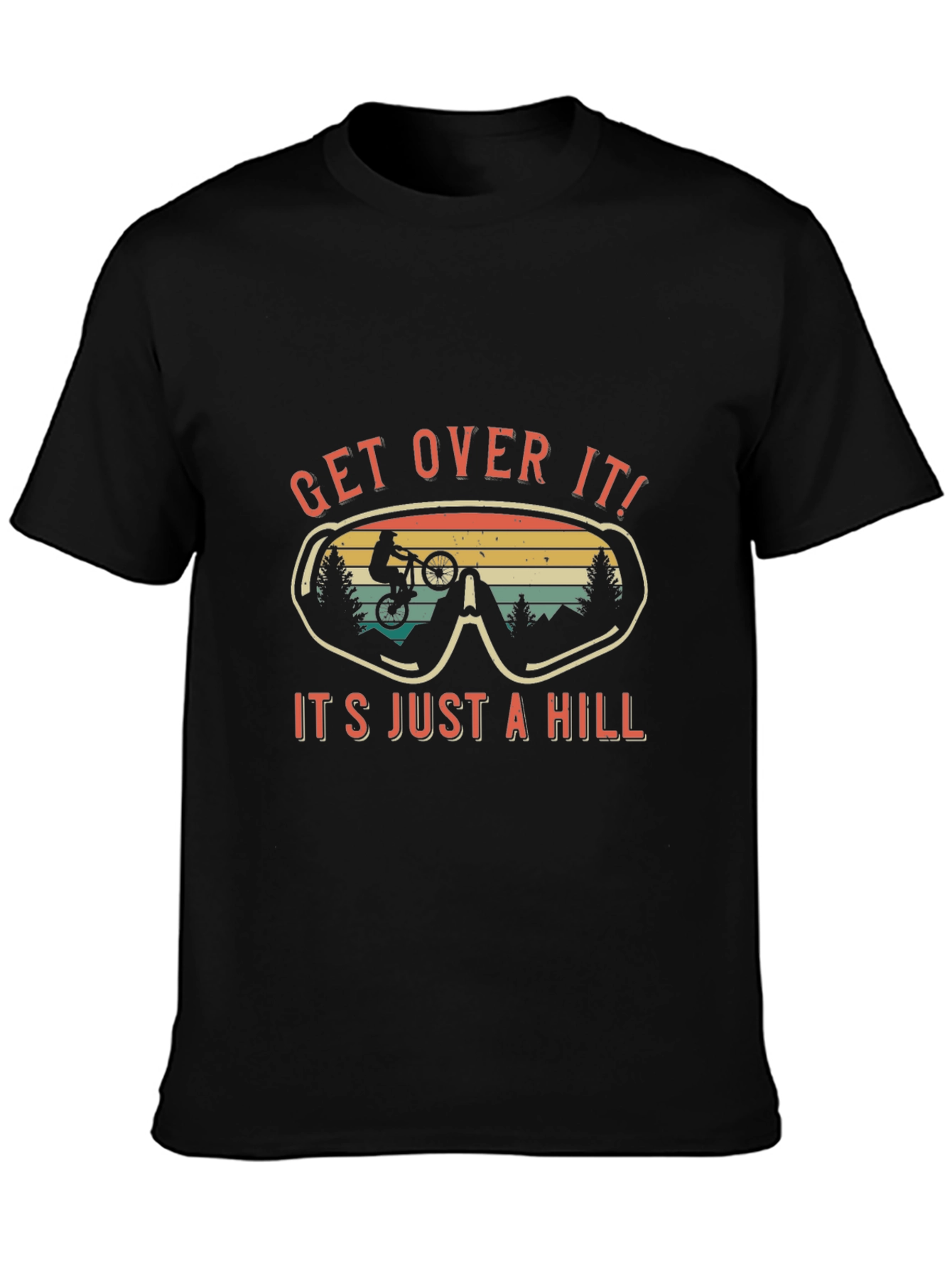 Get Over It! Mountain Bike Graphic Tee - Black