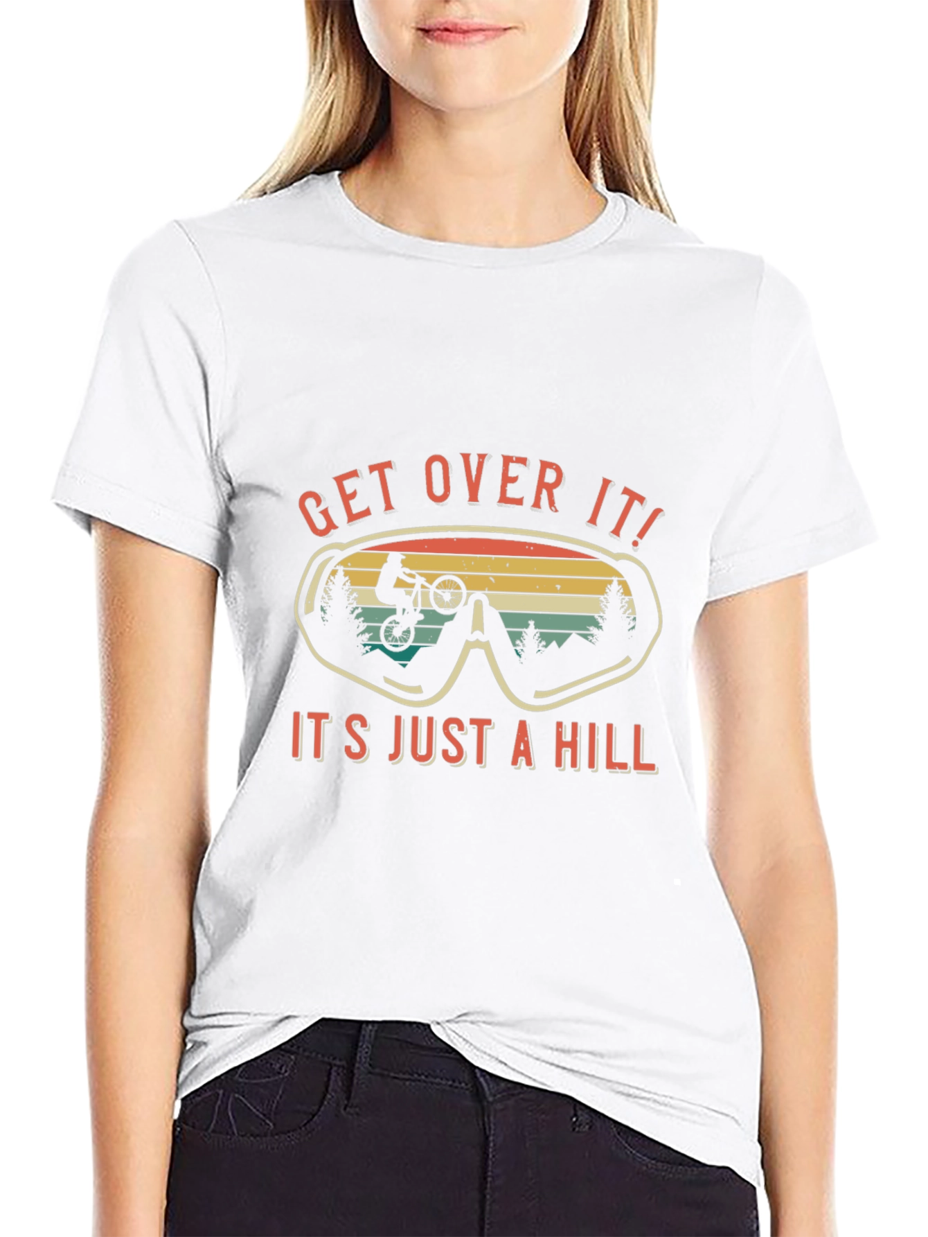 Get Over It! Mountain Bike Graphic Tee - Black