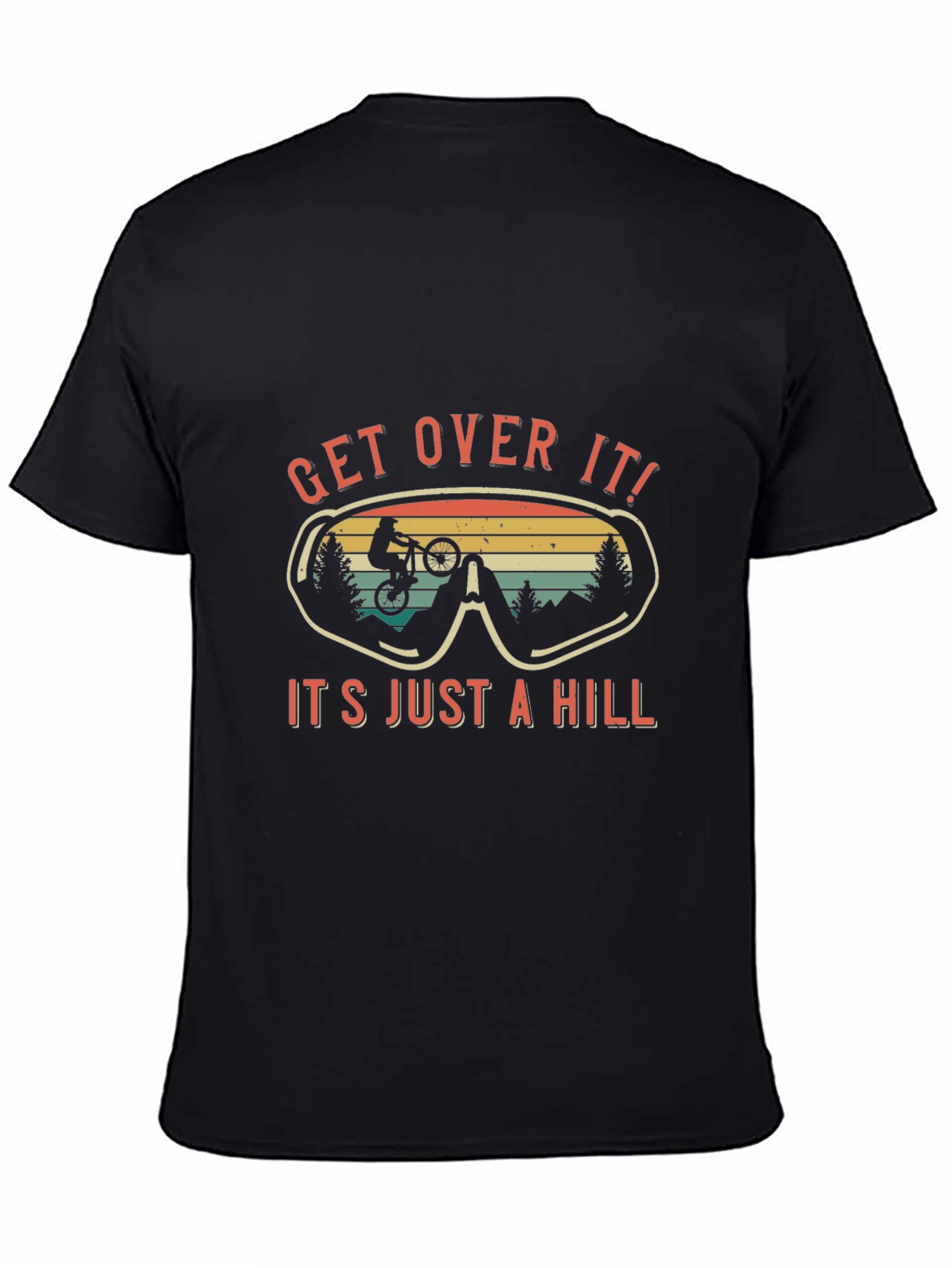 Get Over It! Mountain Bike Graphic Tee - Black