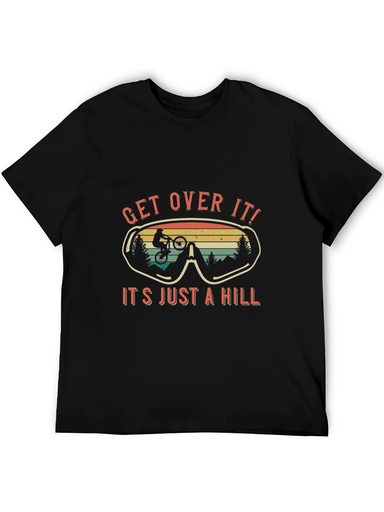 Get Over It! Mountain Bike Graphic Tee - Black