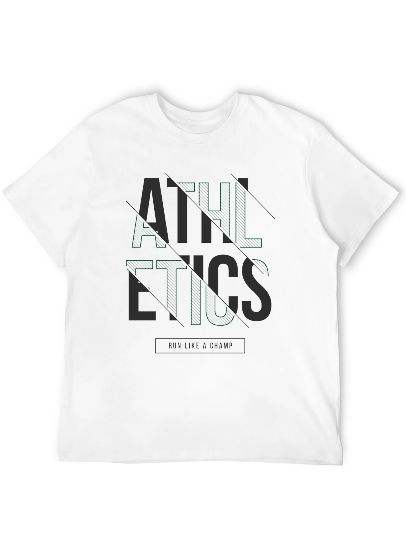 Athletics Graphic Print Black Casual T-Shirt