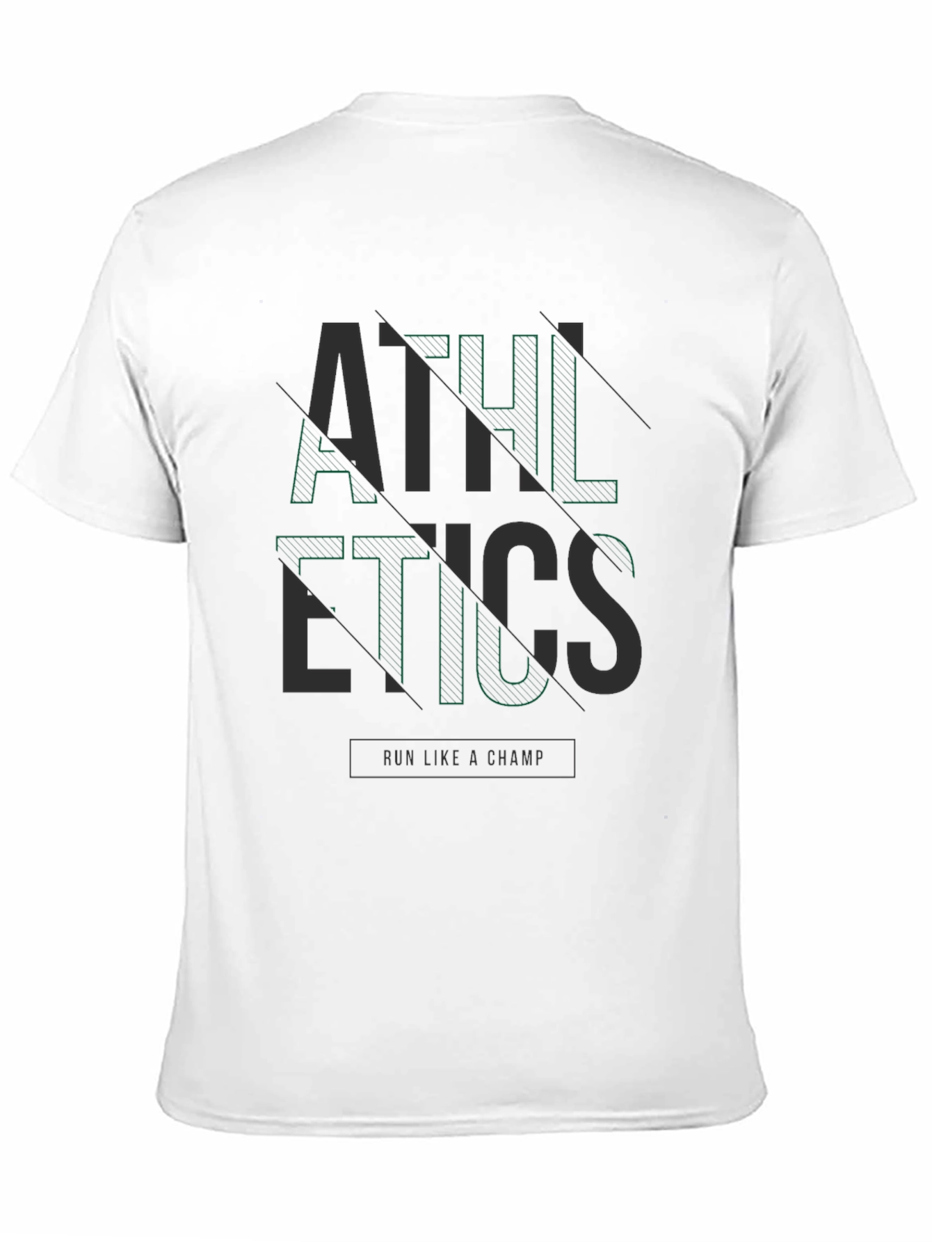 Athletics Graphic Print Black Casual T-Shirt
