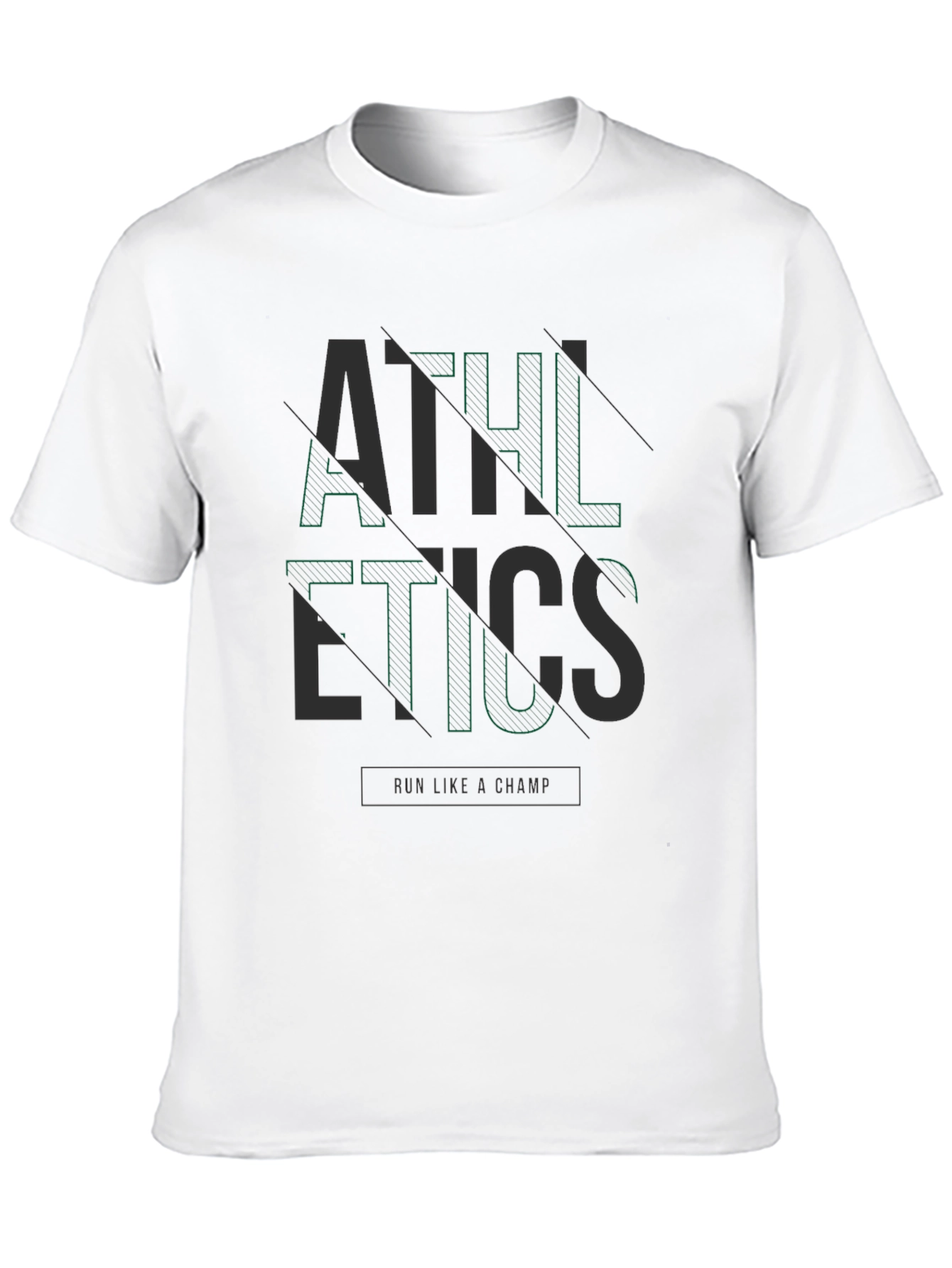 Athletics Graphic Print Black Casual T-Shirt