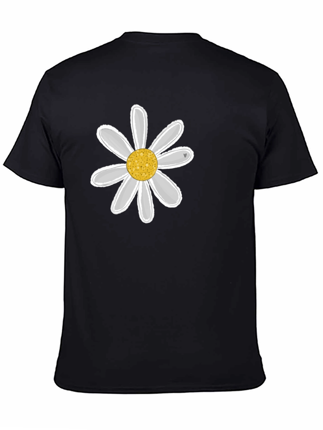 Daisy Graphic Black Tee