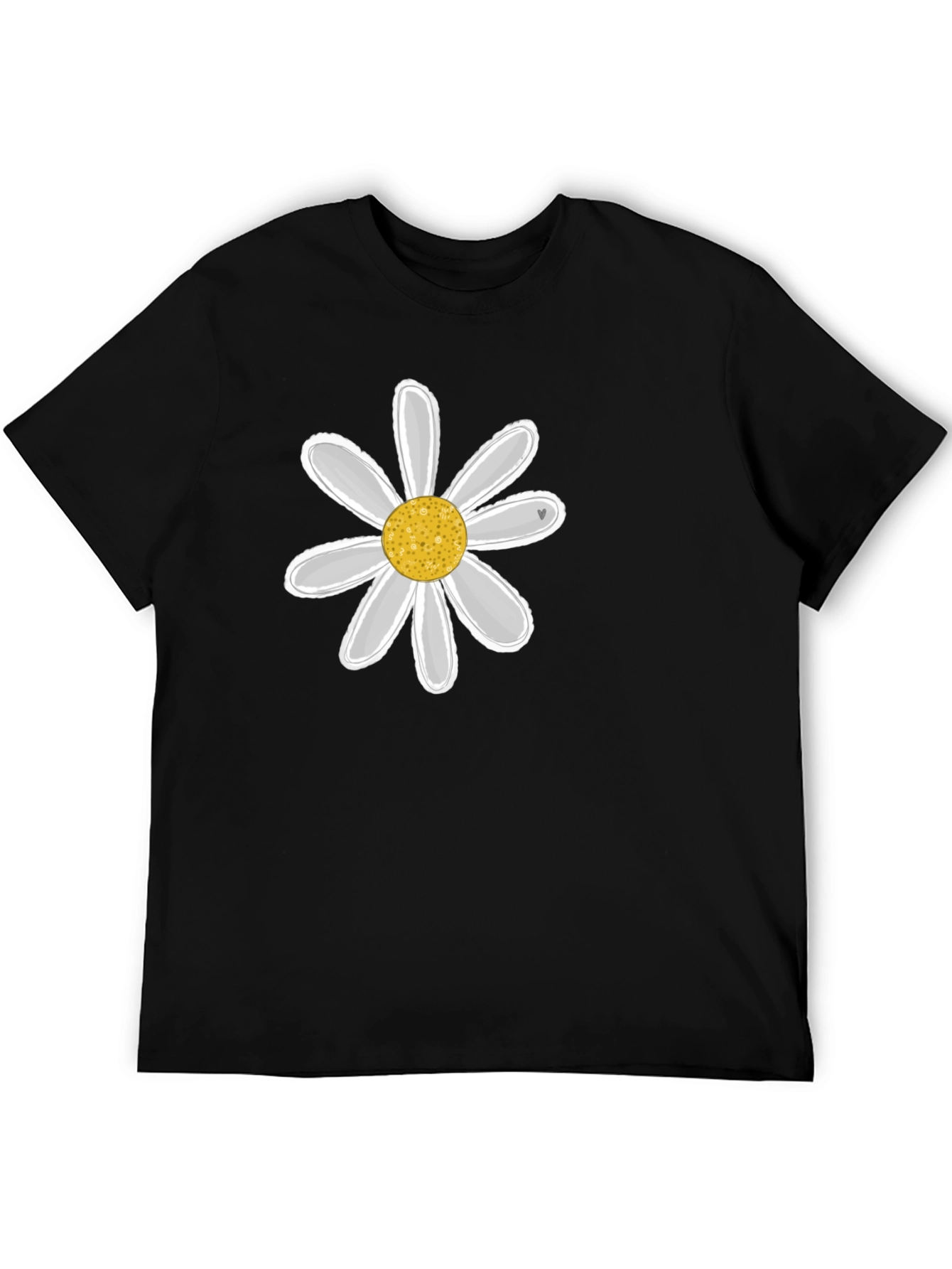 Daisy Graphic Black Tee