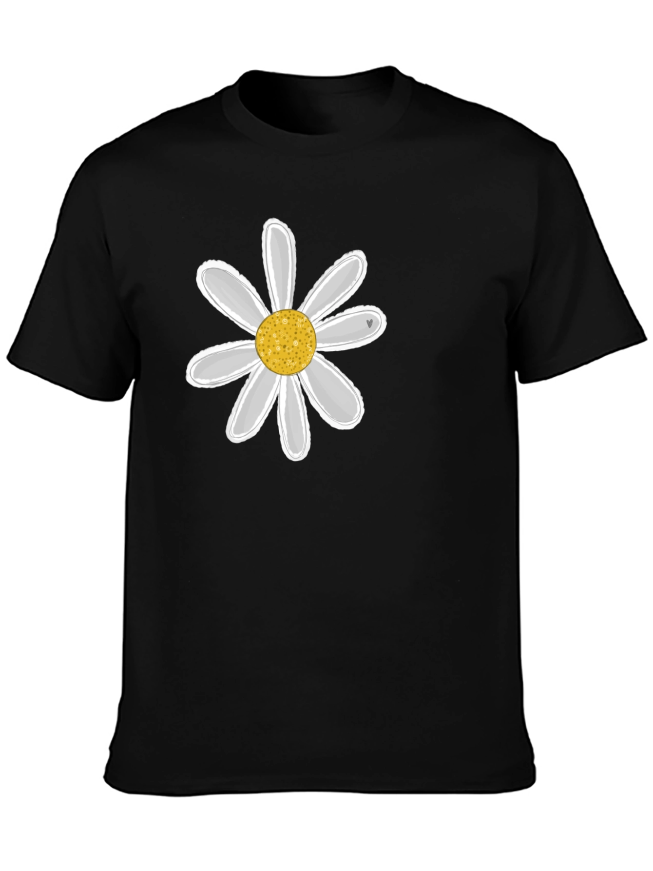 Daisy Graphic Black Tee