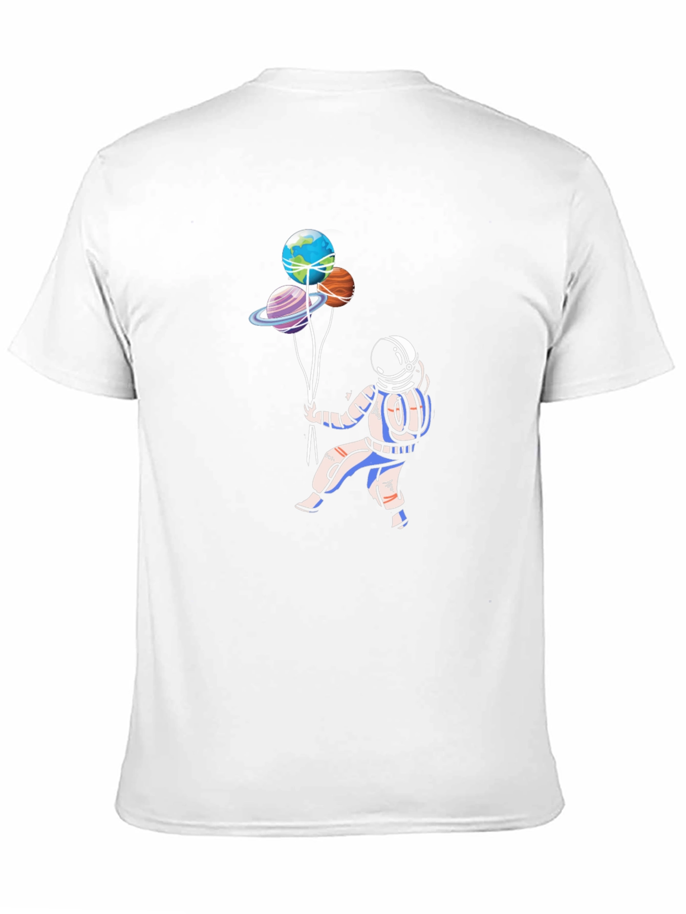 Astronaut & Planets T-Shirt - Space Lover Tee