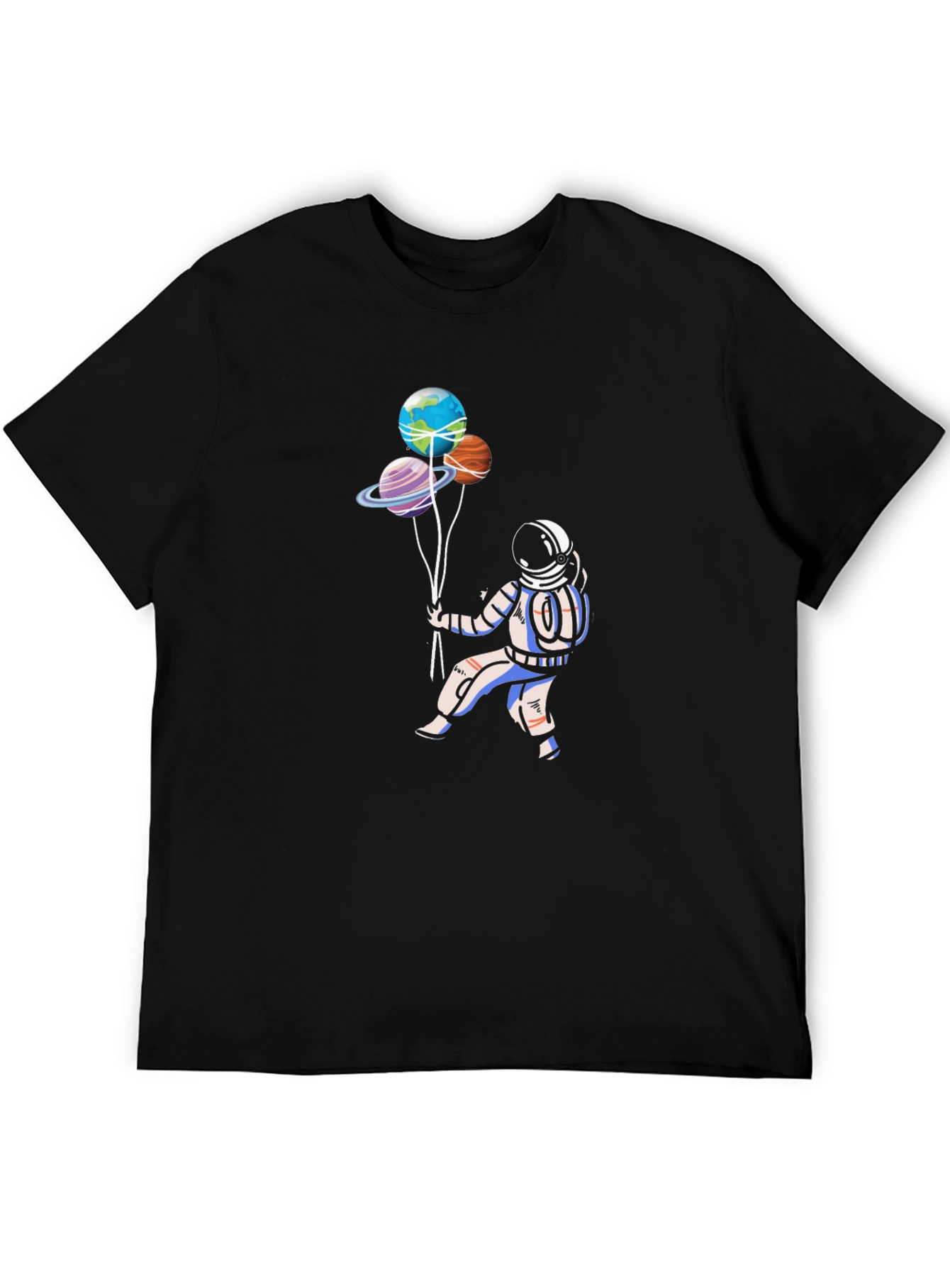 Astronaut & Planets T-Shirt - Space Lover Tee