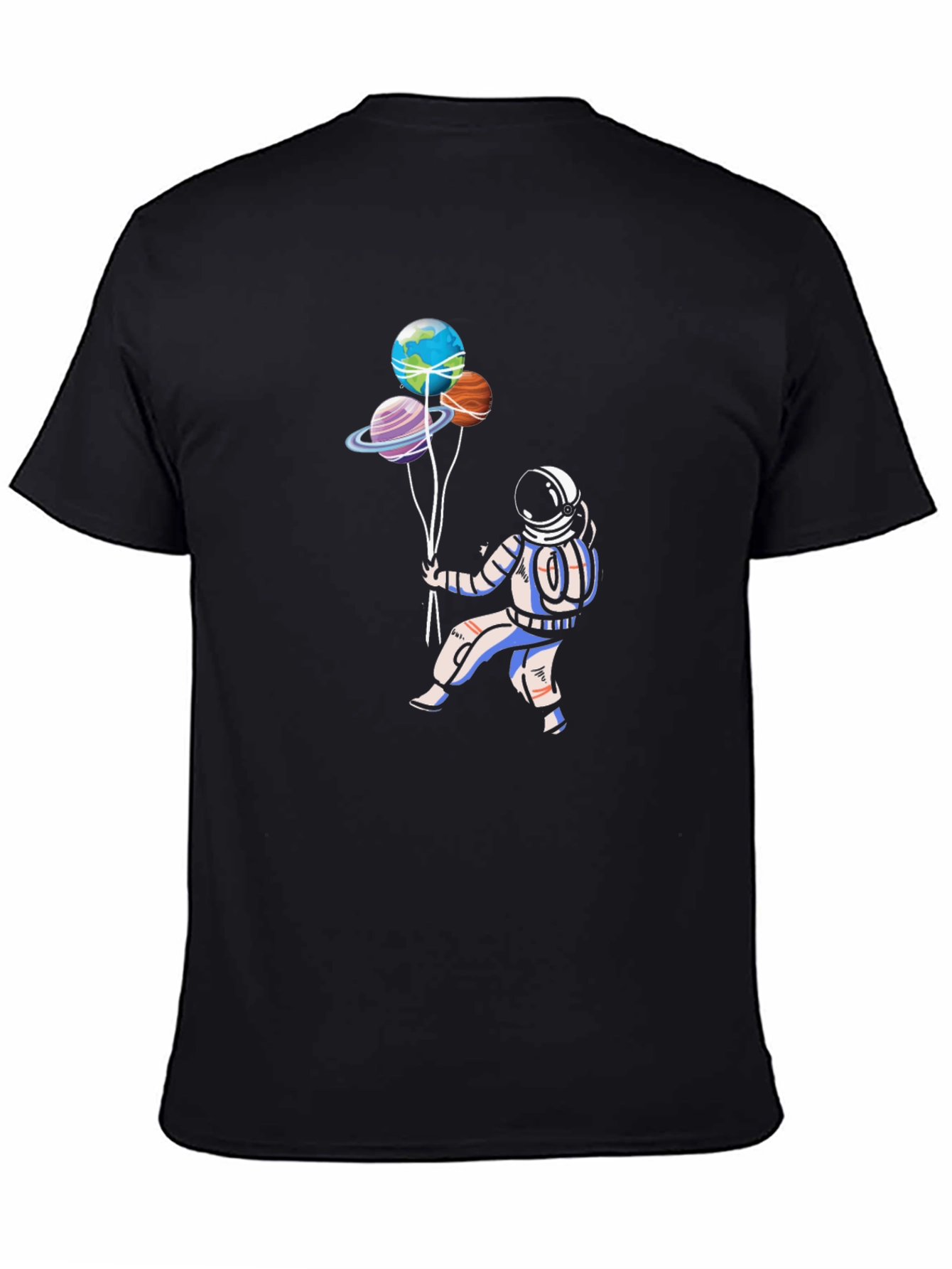 Astronaut & Planets T-Shirt - Space Lover Tee