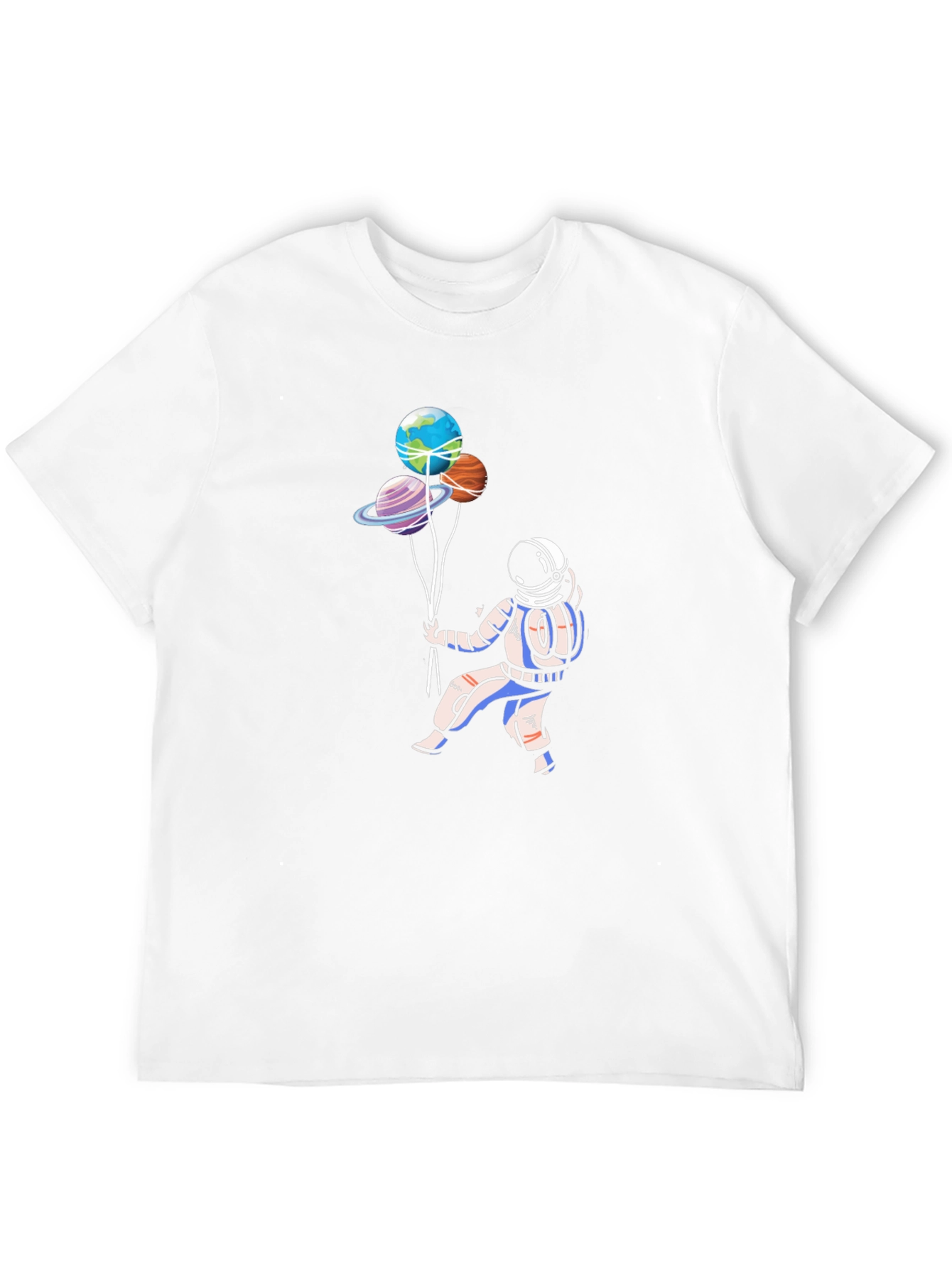 Astronaut & Planets T-Shirt - Space Lover Tee