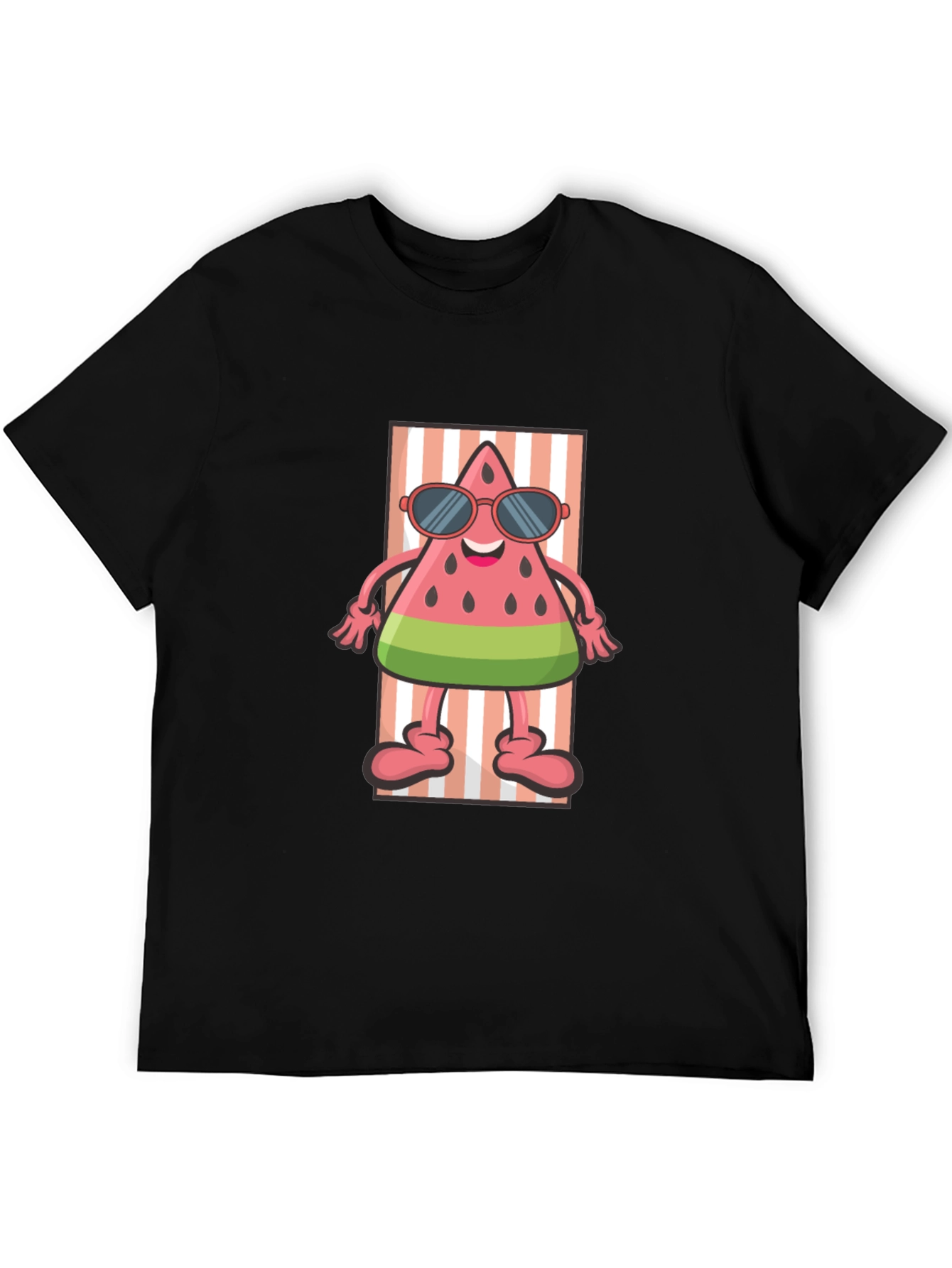 Relaxing Watermelon Cartoon Graphic Tee