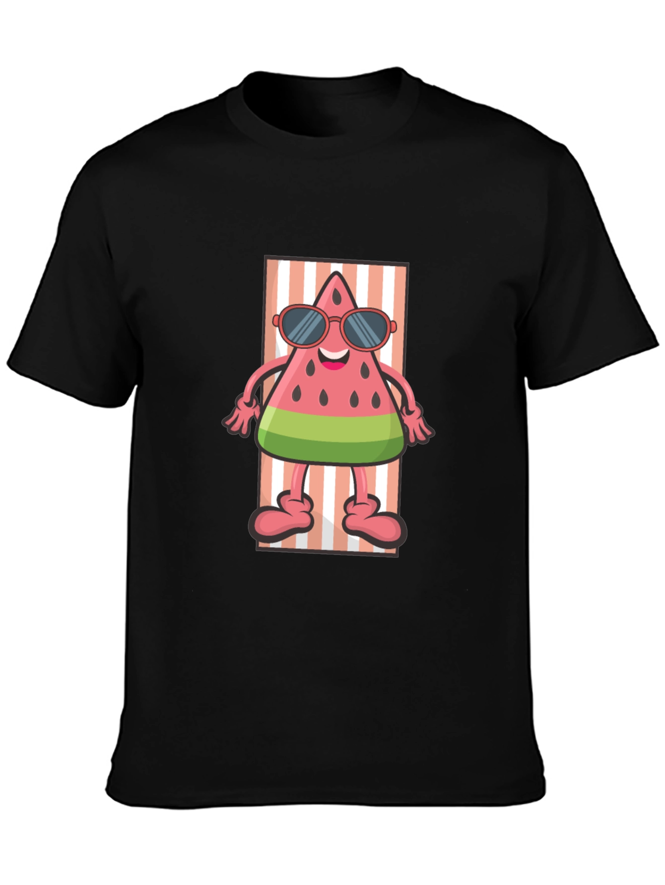 Relaxing Watermelon Cartoon Graphic Tee