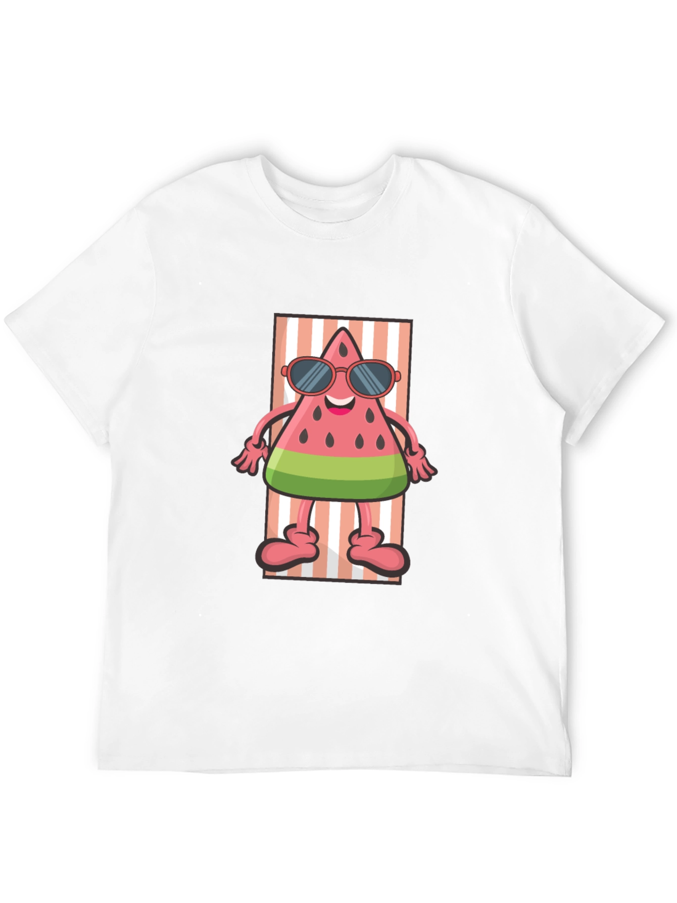Relaxing Watermelon Cartoon Graphic Tee