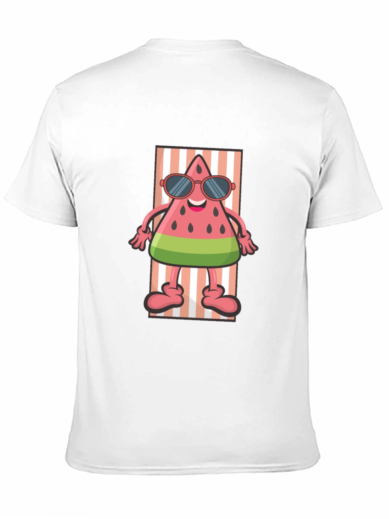 Relaxing Watermelon Cartoon Graphic Tee