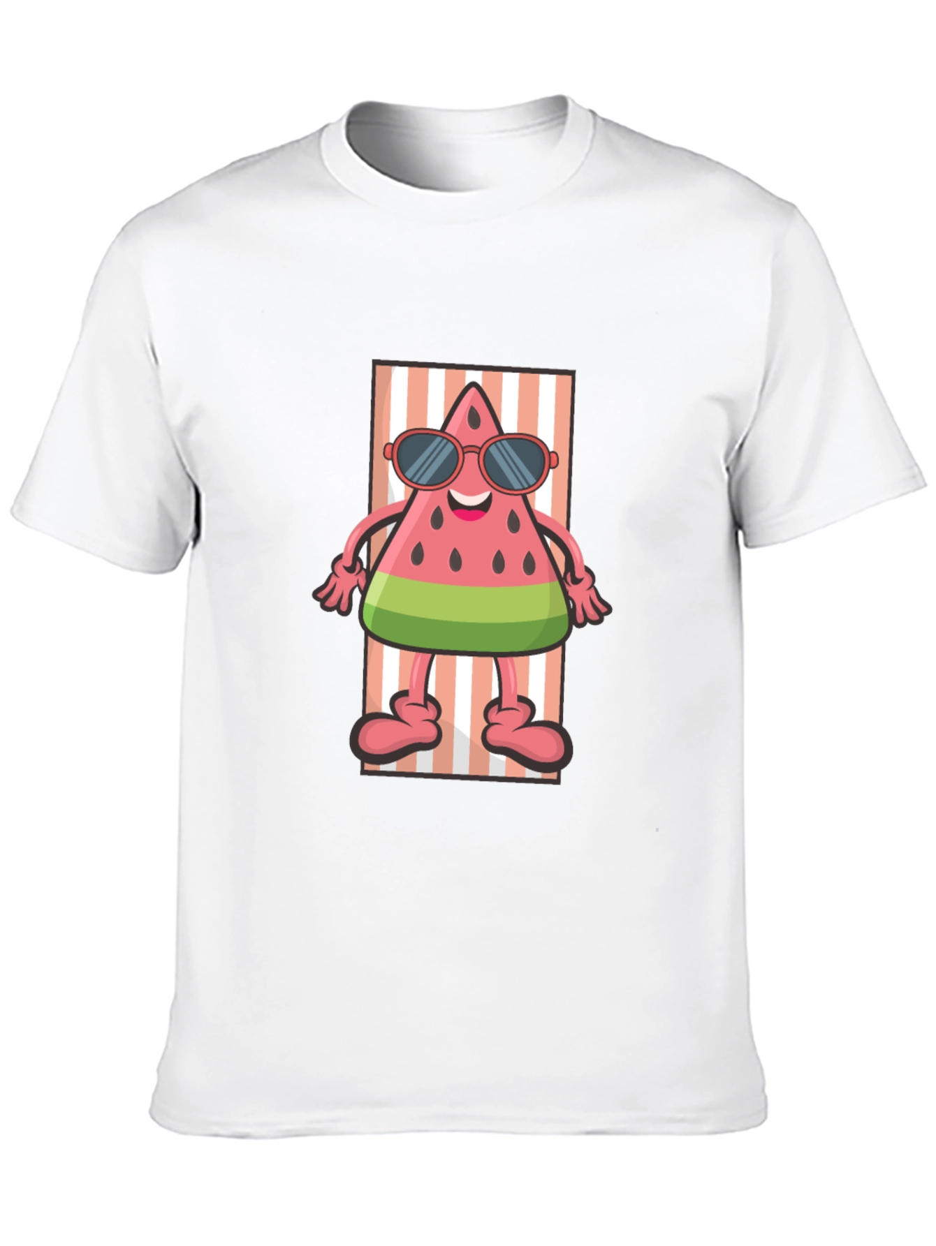 Relaxing Watermelon Cartoon Graphic Tee