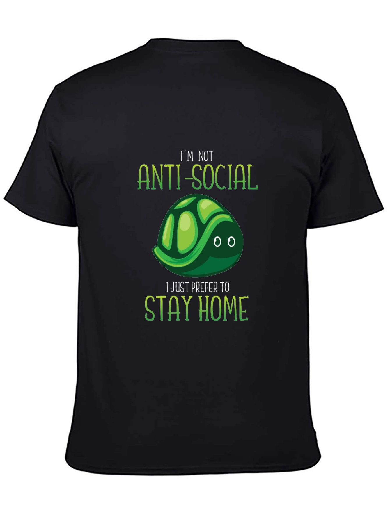 Anti-Social Turtle Graphic T-Shirt
