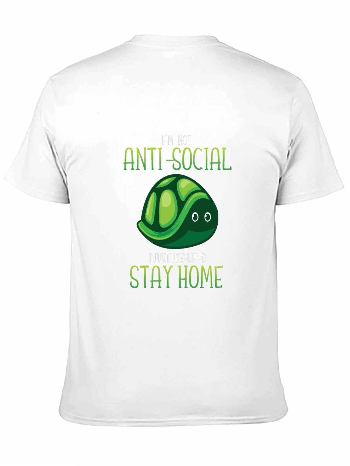 Anti-Social Turtle Graphic T-Shirt