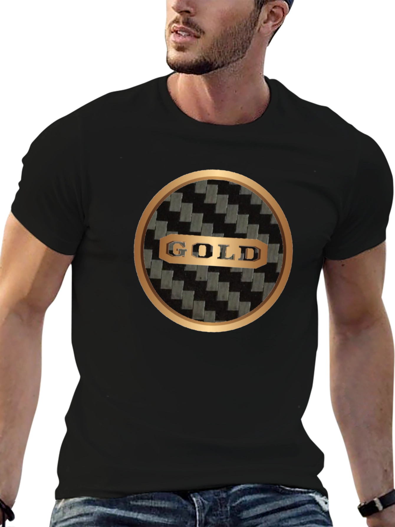 Gold Edition Graphic Tee - Premium Black T-Shirt