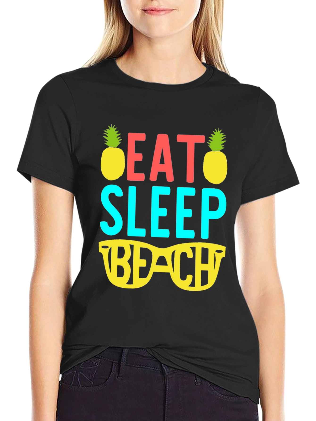 Eat Sleep Beach T-Shirt - Summer Vacation Tee