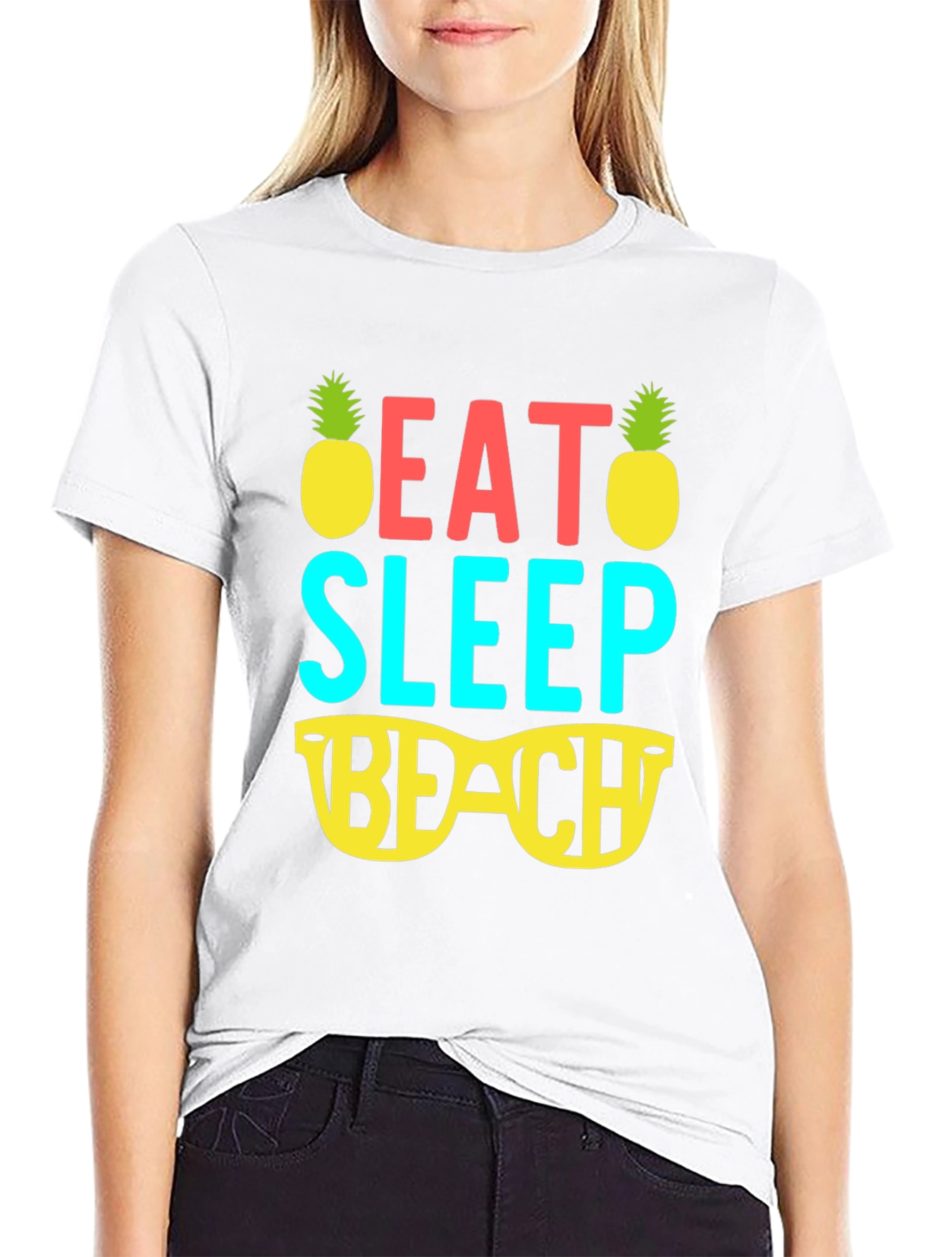 Eat Sleep Beach T-Shirt - Summer Vacation Tee