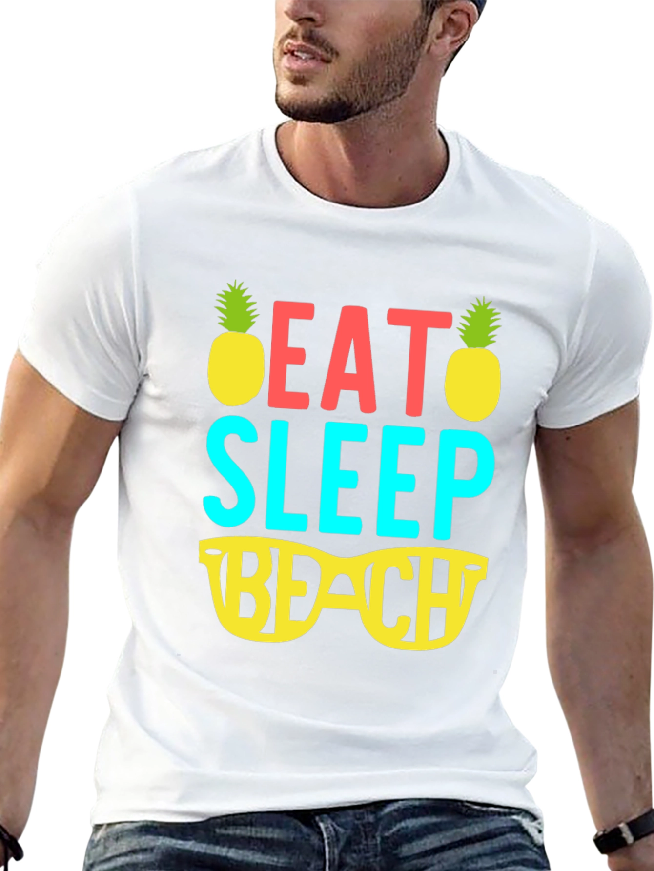 Eat Sleep Beach T-Shirt - Summer Vacation Tee