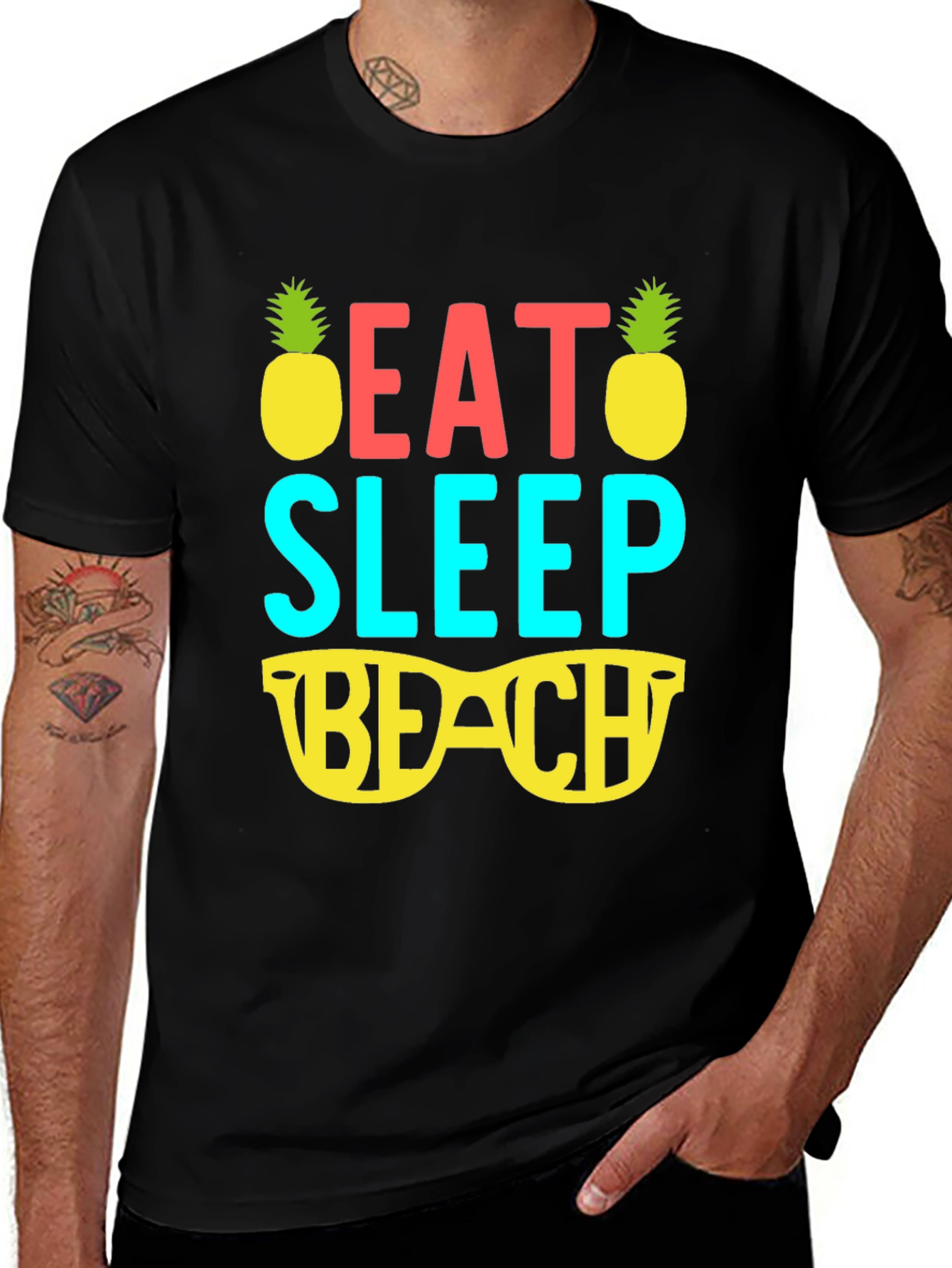 Eat Sleep Beach T-Shirt - Summer Vacation Tee
