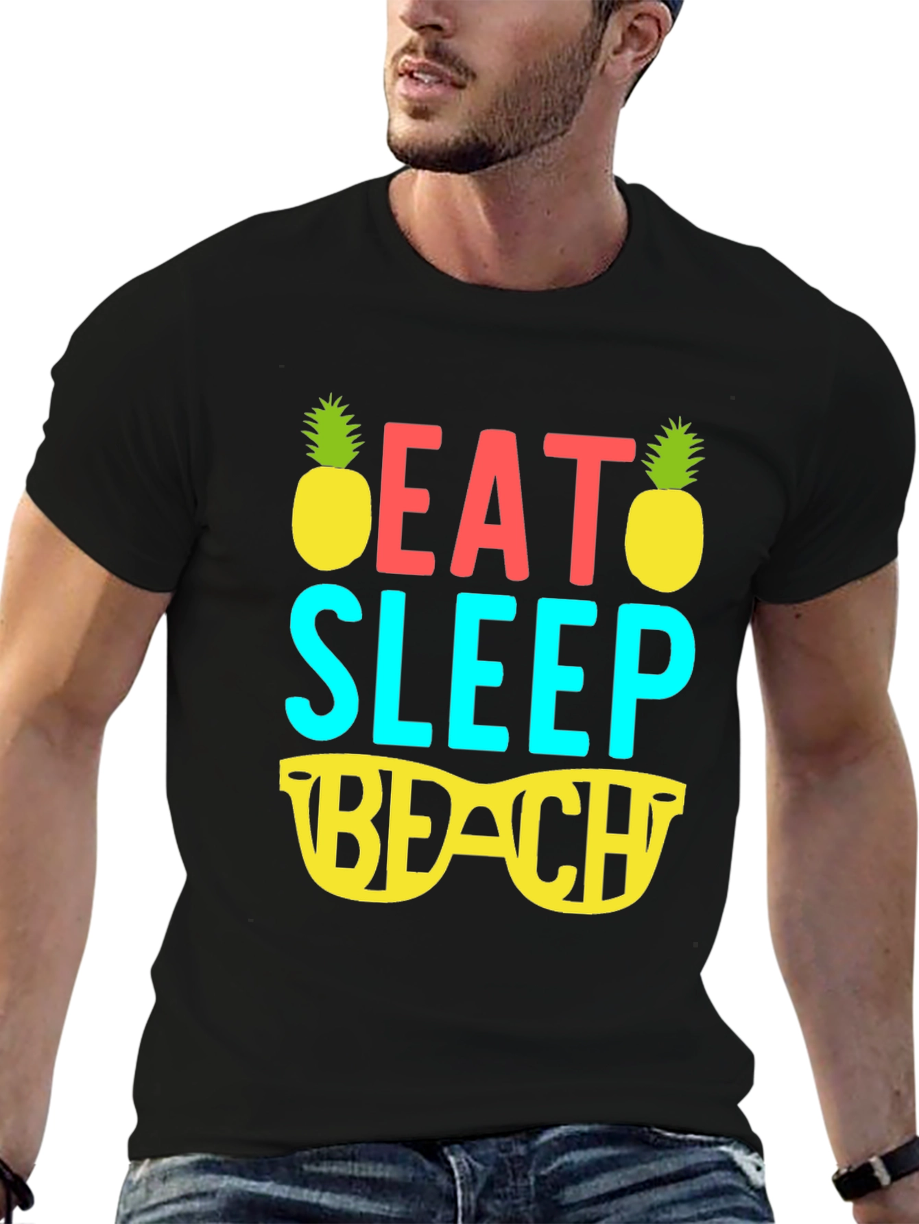 Eat Sleep Beach T-Shirt - Summer Vacation Tee