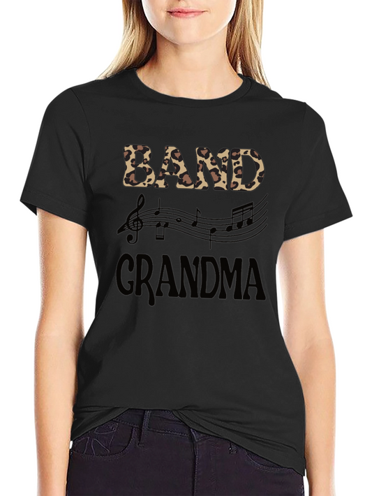 Band Grandma Leopard Print Music Lover T-Shirt