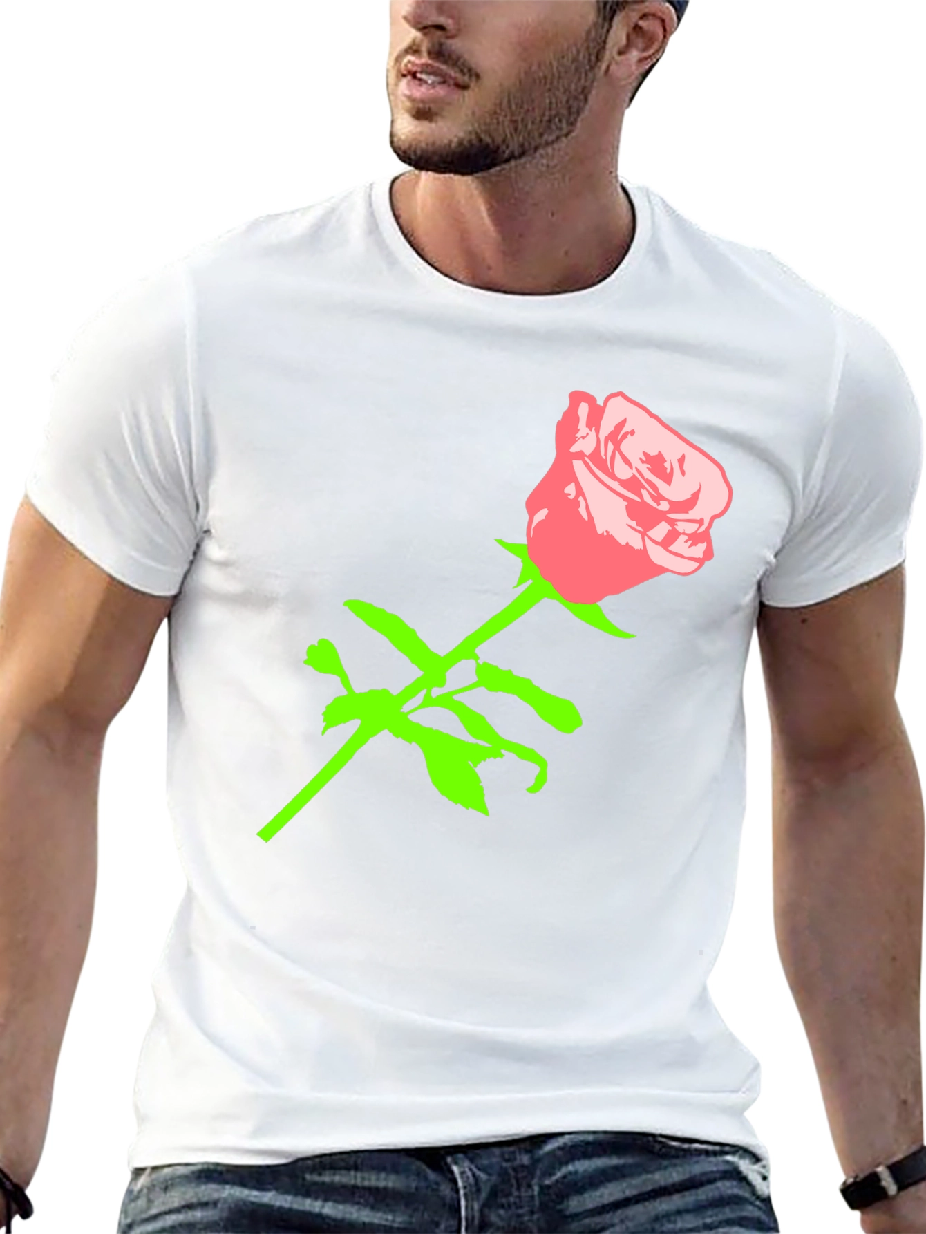 Rose Graphic Black T-Shirt