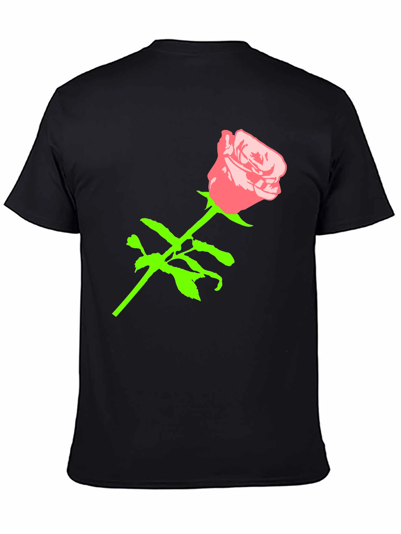 Rose Graphic Black T-Shirt